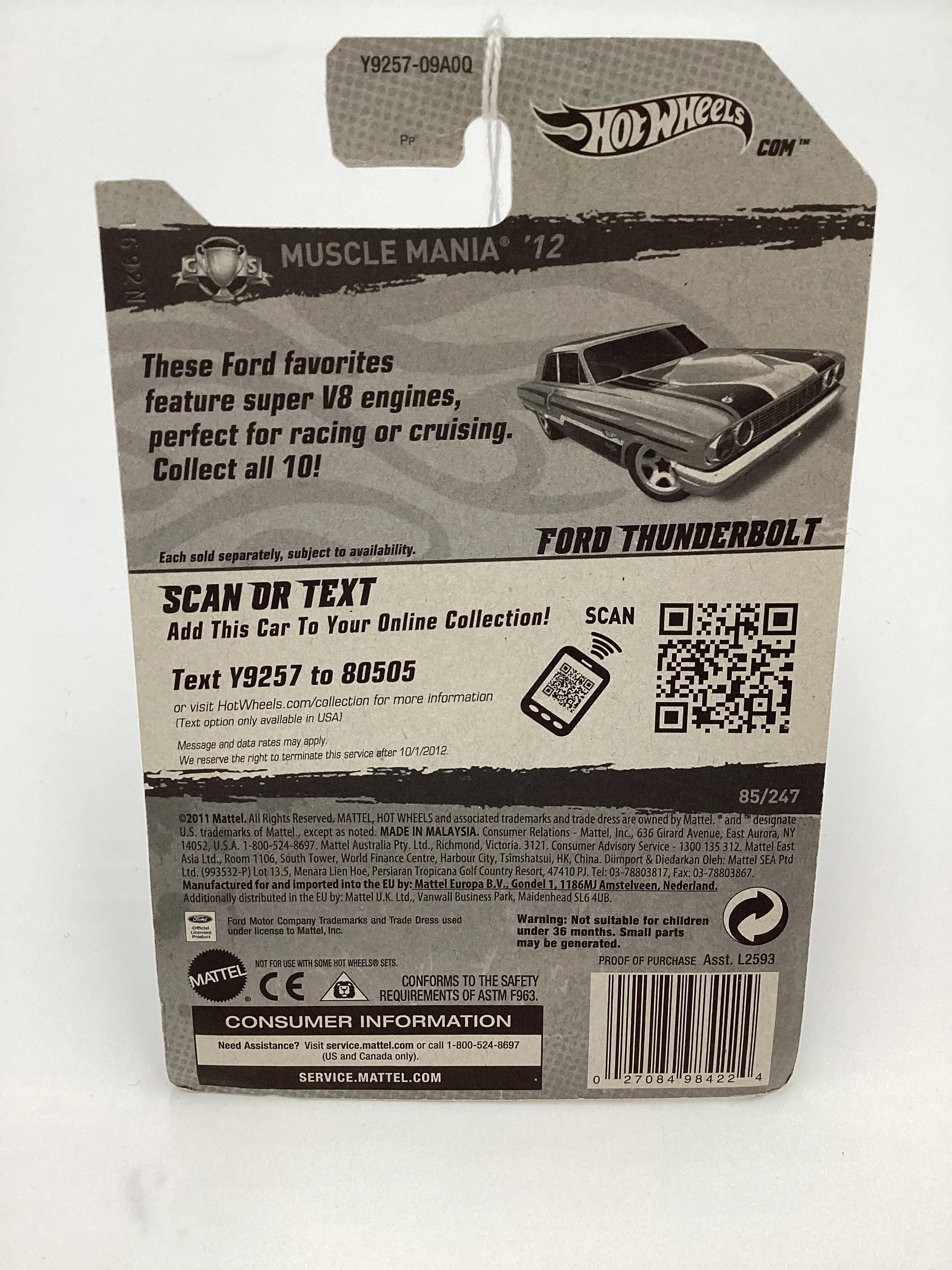 2012 Hot Wheels Ford #85 Ford Thunderbolt Pink Walmart Exclusive - Image 7