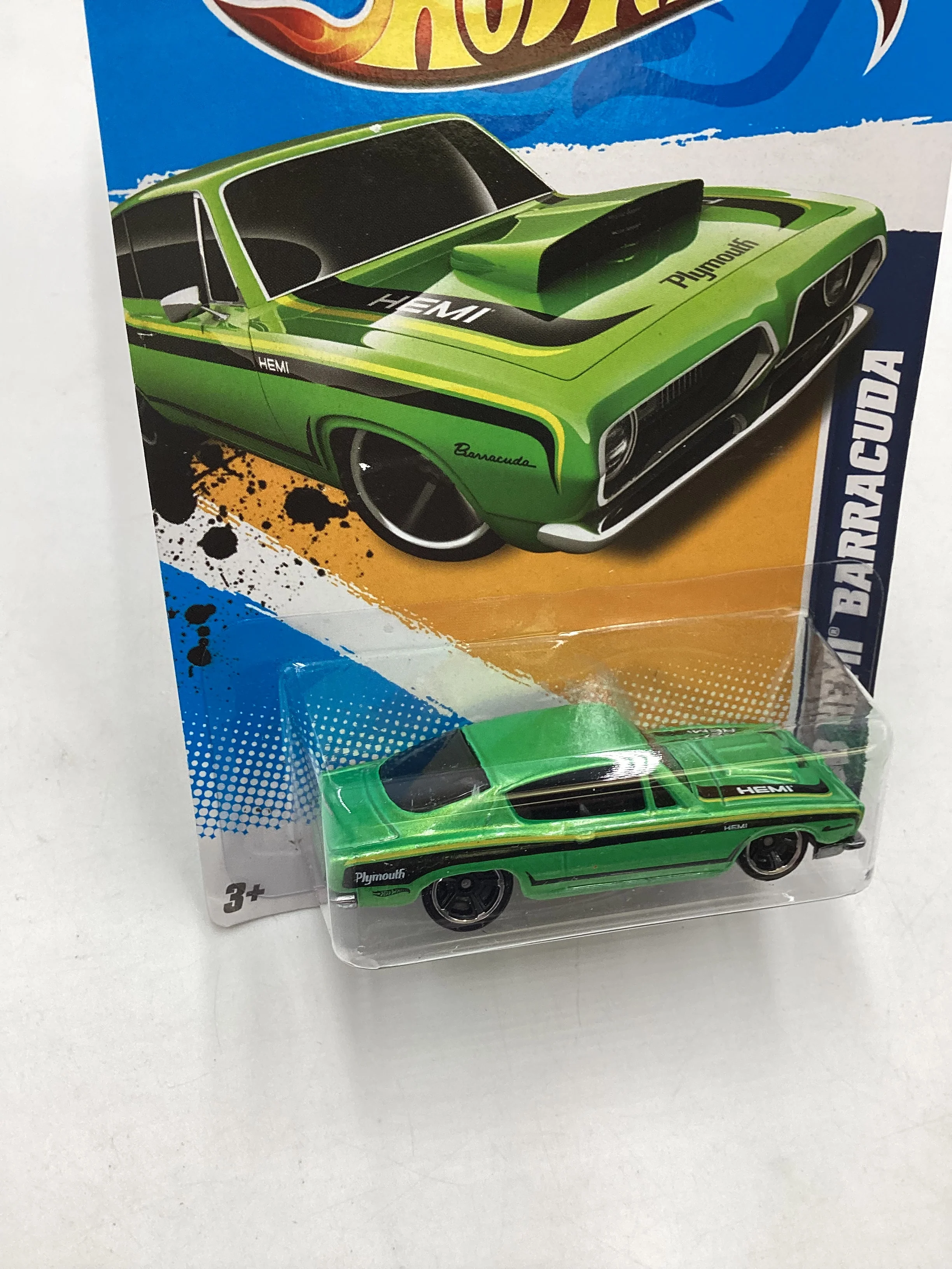 2012 Hot Wheels Muscle Mania #87 68 Hemi Barracuda Green 36H - Image 5