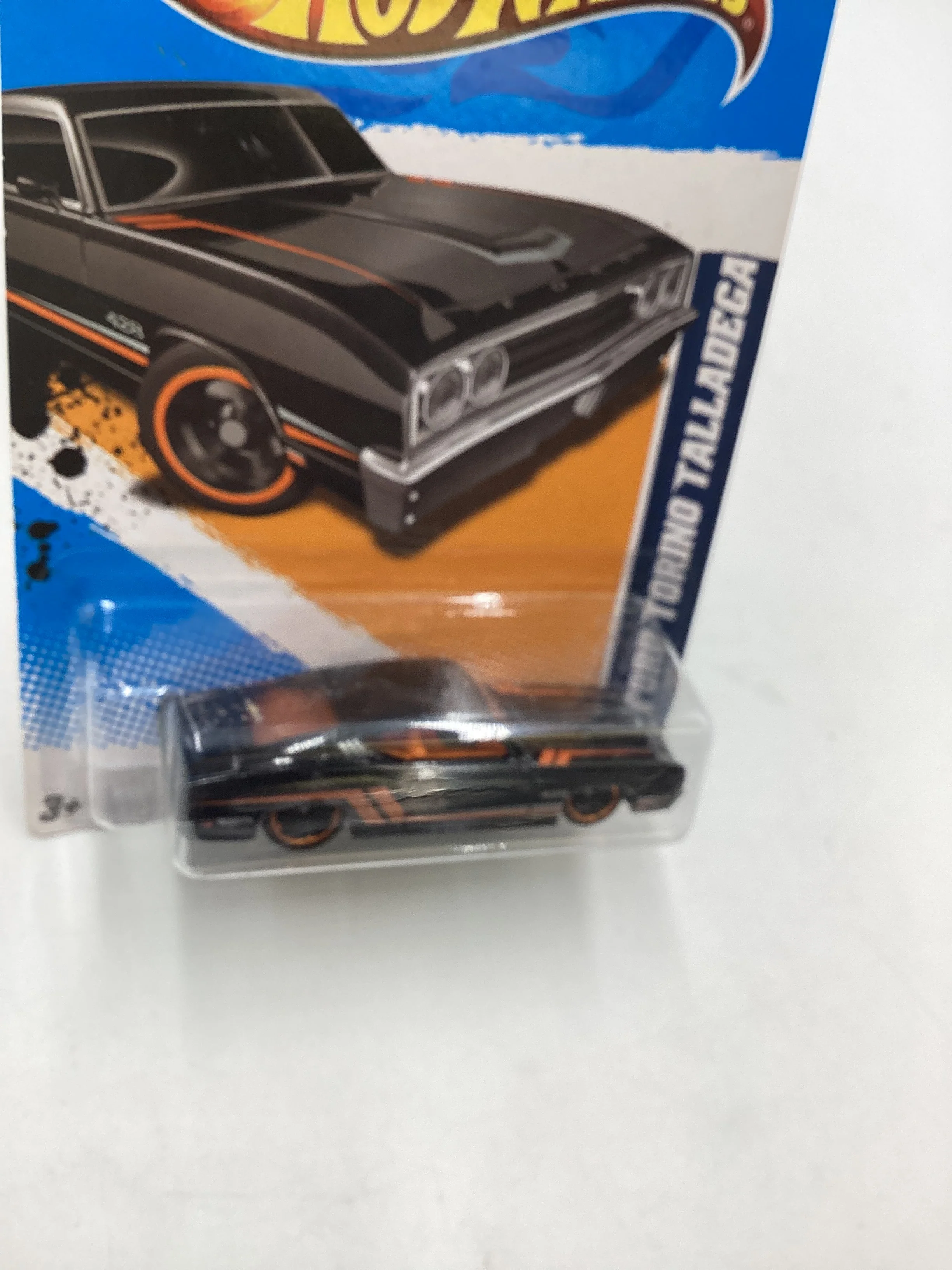 2012 Hot Wheels Muscle Mania Ford #111 69 Ford Torino Talledega Black 34A - Image 5