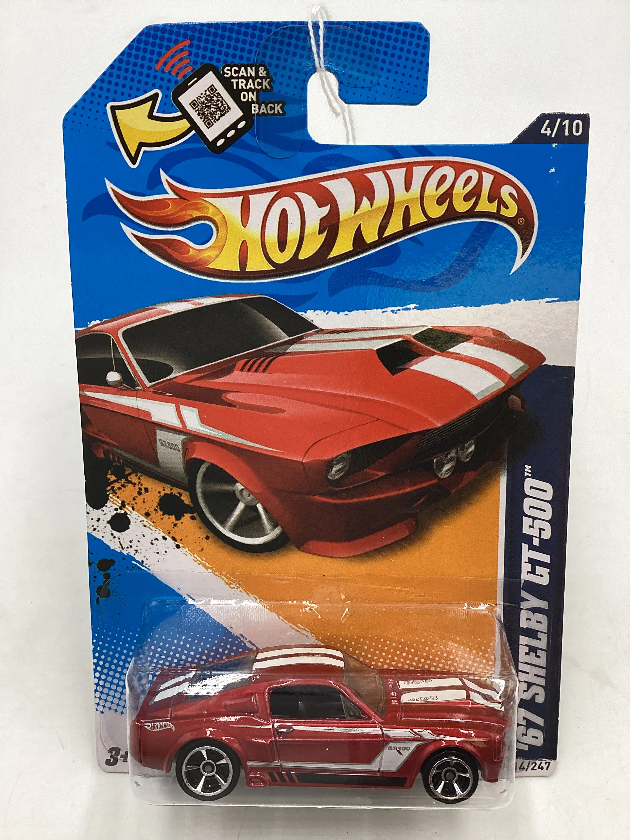 2012 Hot Wheels Muscle Mania Ford #114 67 Shelby GT-500 Red 35F - Image 2