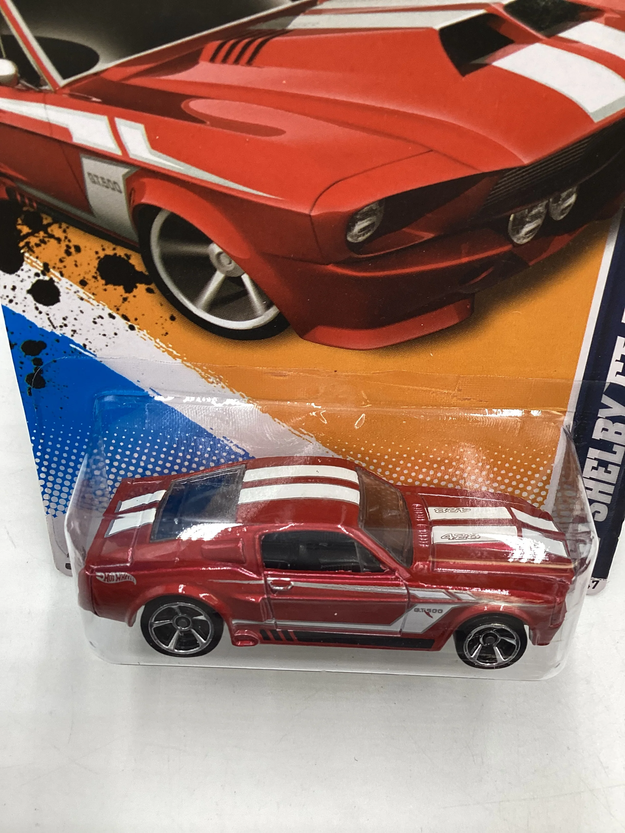 2012 Hot Wheels Muscle Mania Ford #114 67 Shelby GT-500 Red 35F - Image 6