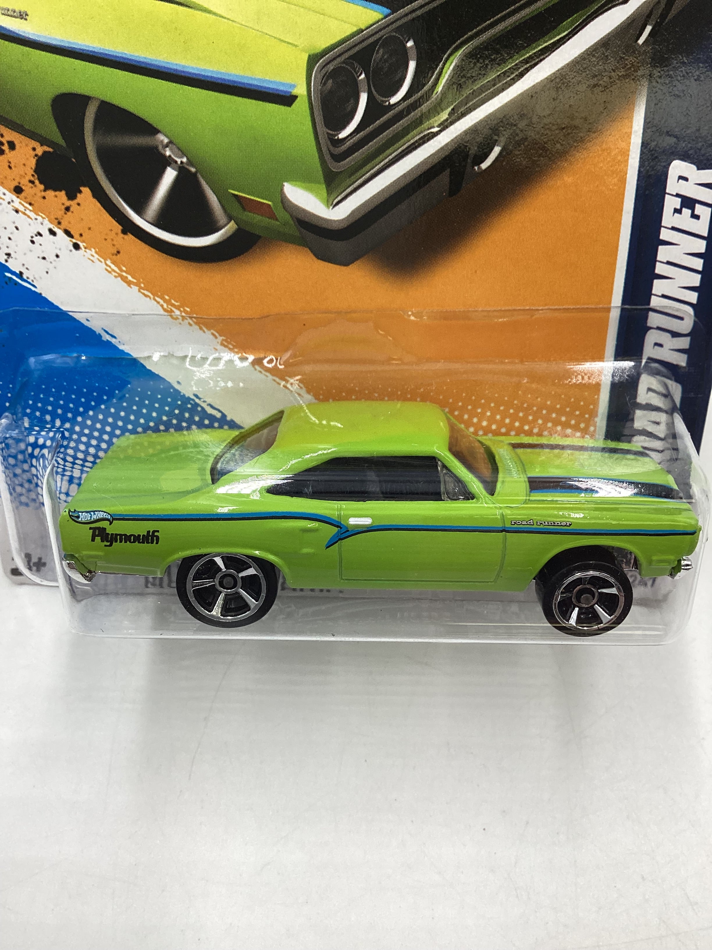 2012 Hot Wheels Muscle Mania Mopar #89 70 Road Runner Lime Green 39E - Image 3