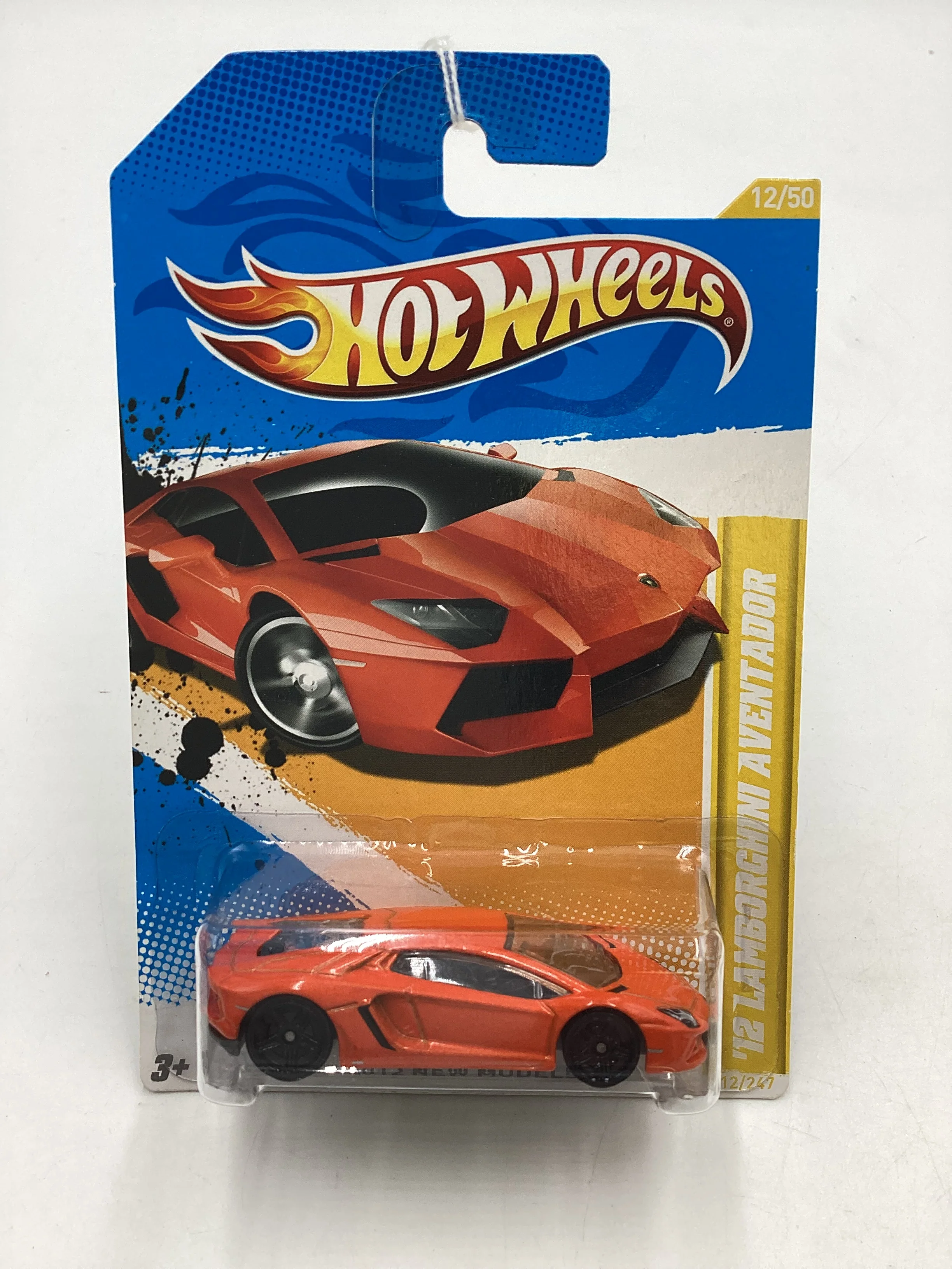2012 Hot Wheels New Models #12 Lamborghini Aventador Orange 102E - Image 2