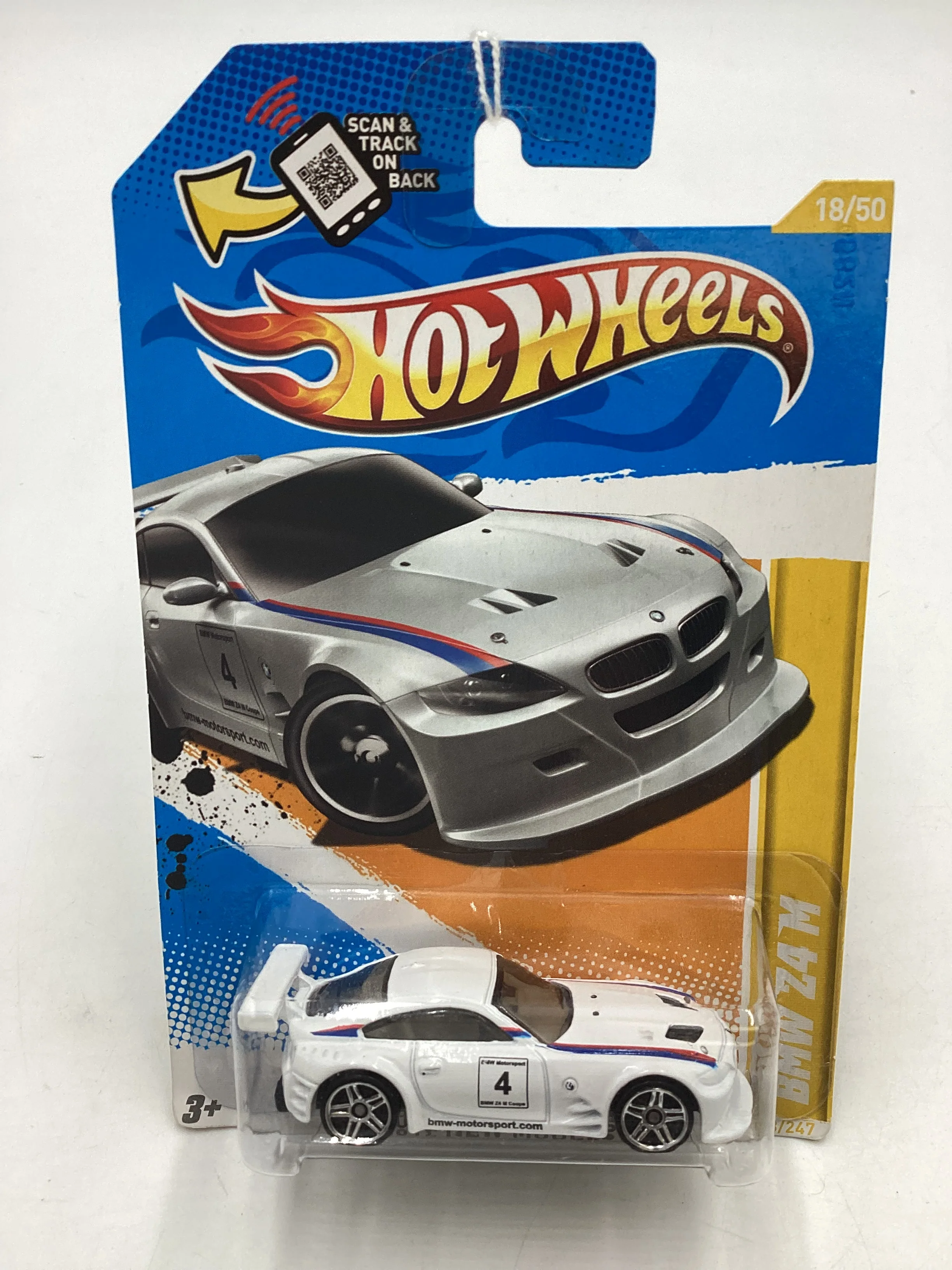 2012 Hot Wheels New Models #18 BMW Z4 M White 109G - Image 2
