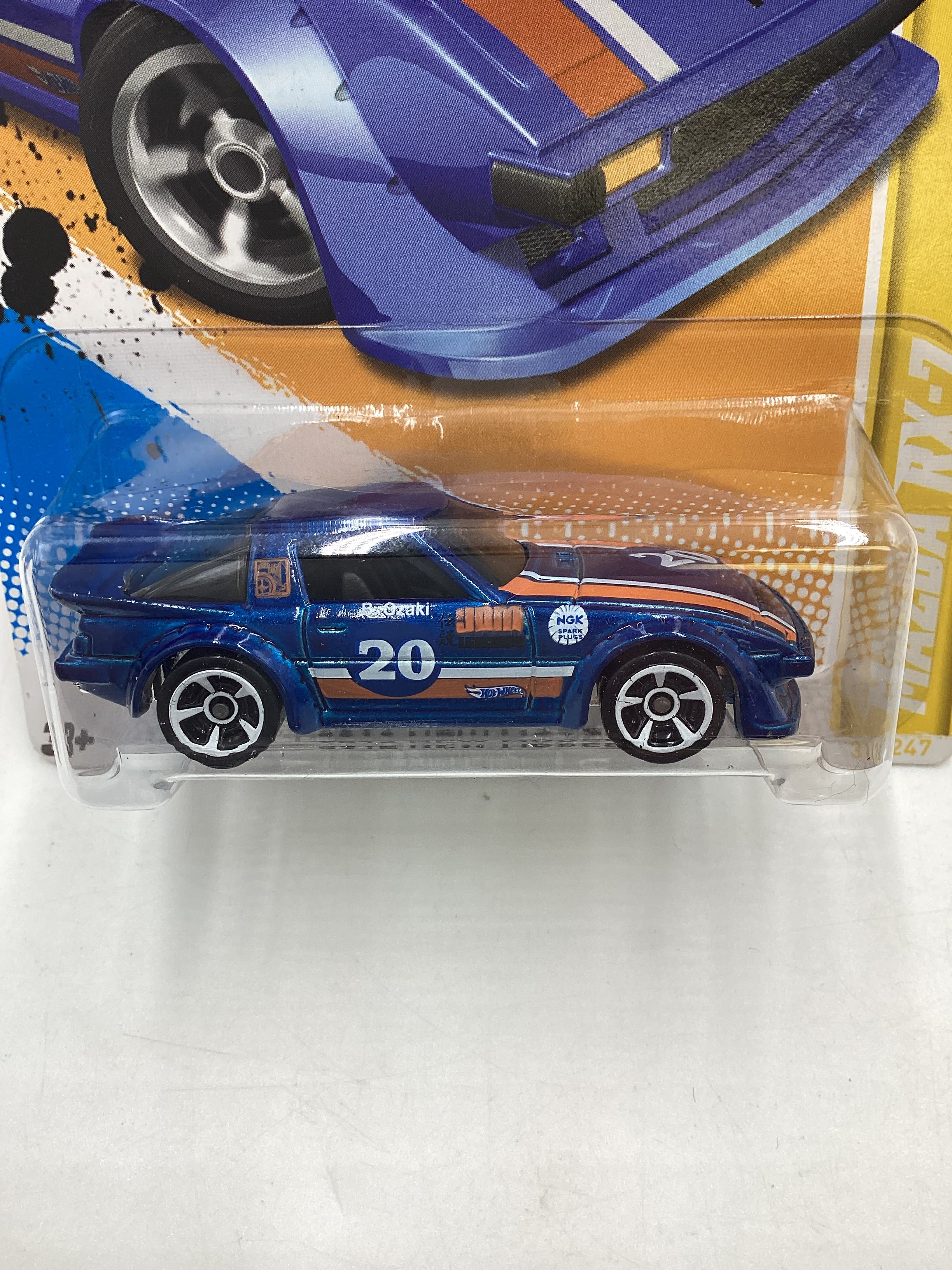 2012 Hot Wheels New Models #31 Mazda RX-7 Blue 86D - Image 3