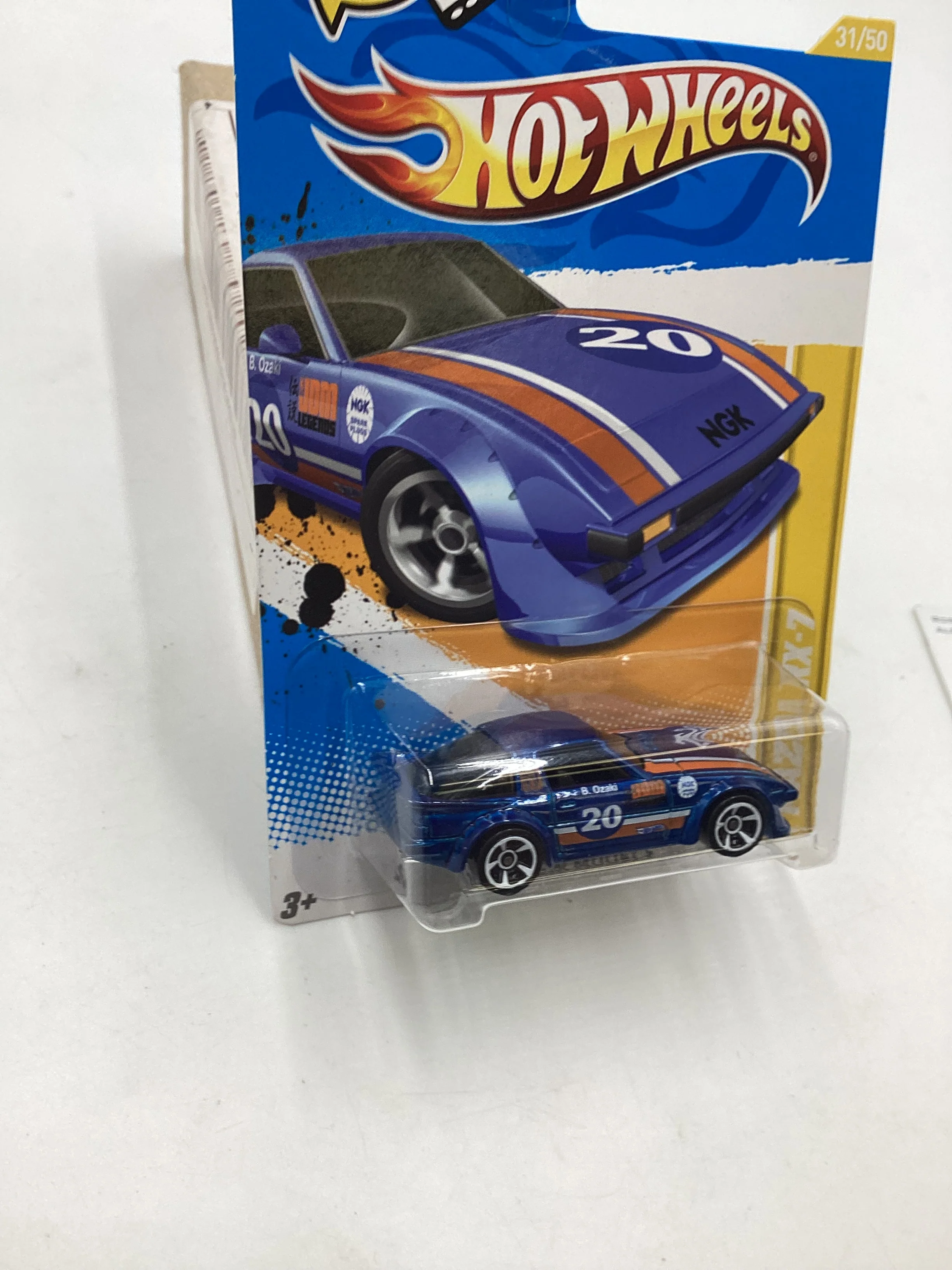 2012 Hot Wheels New Models #31 Mazda RX-7 Blue 86D - Image 5