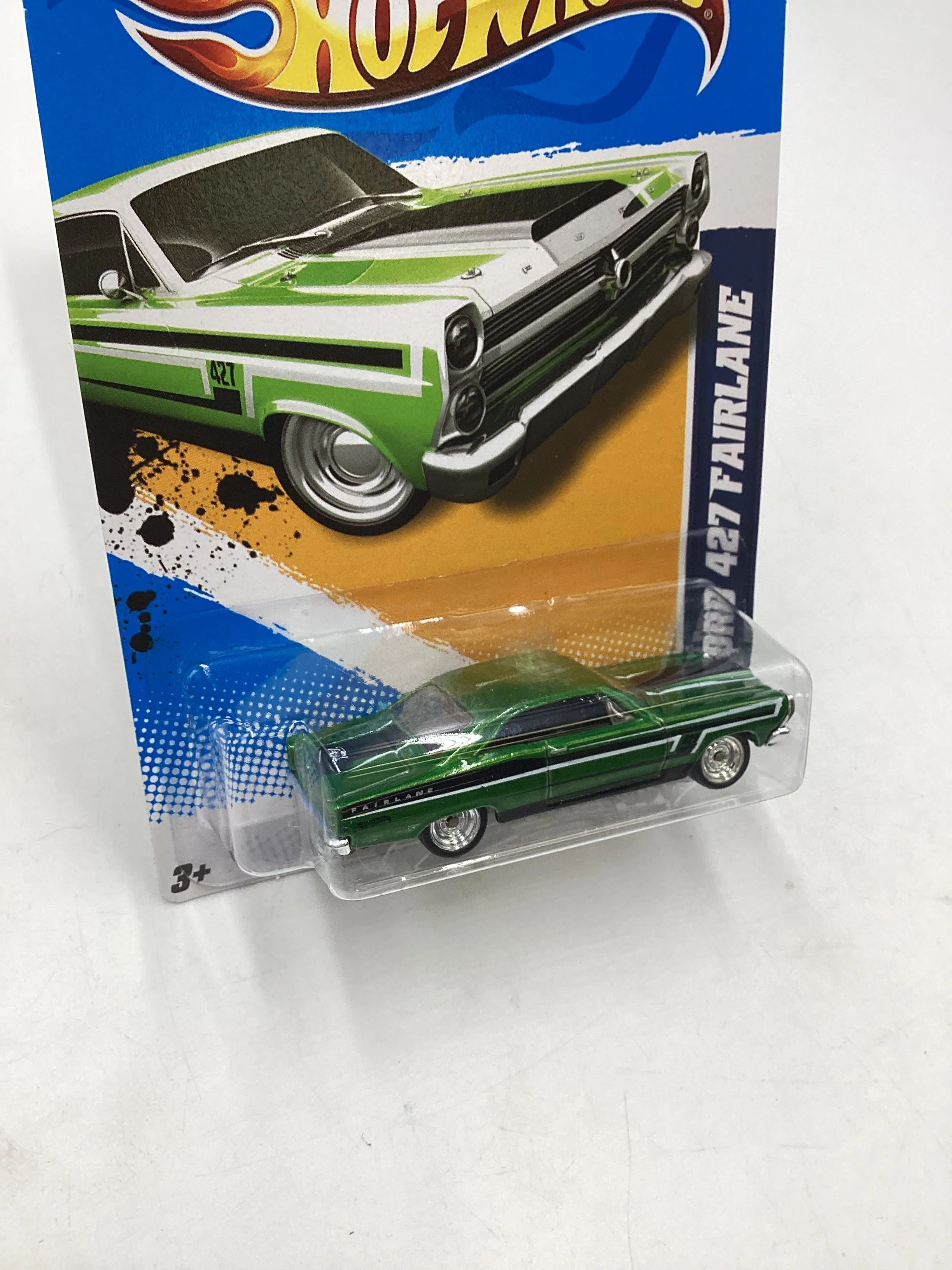 2012 Hot Wheels Super Treasure Hunt #112 66 Ford 427 Fairlane *Roof Rub* W/Protector - Image 5