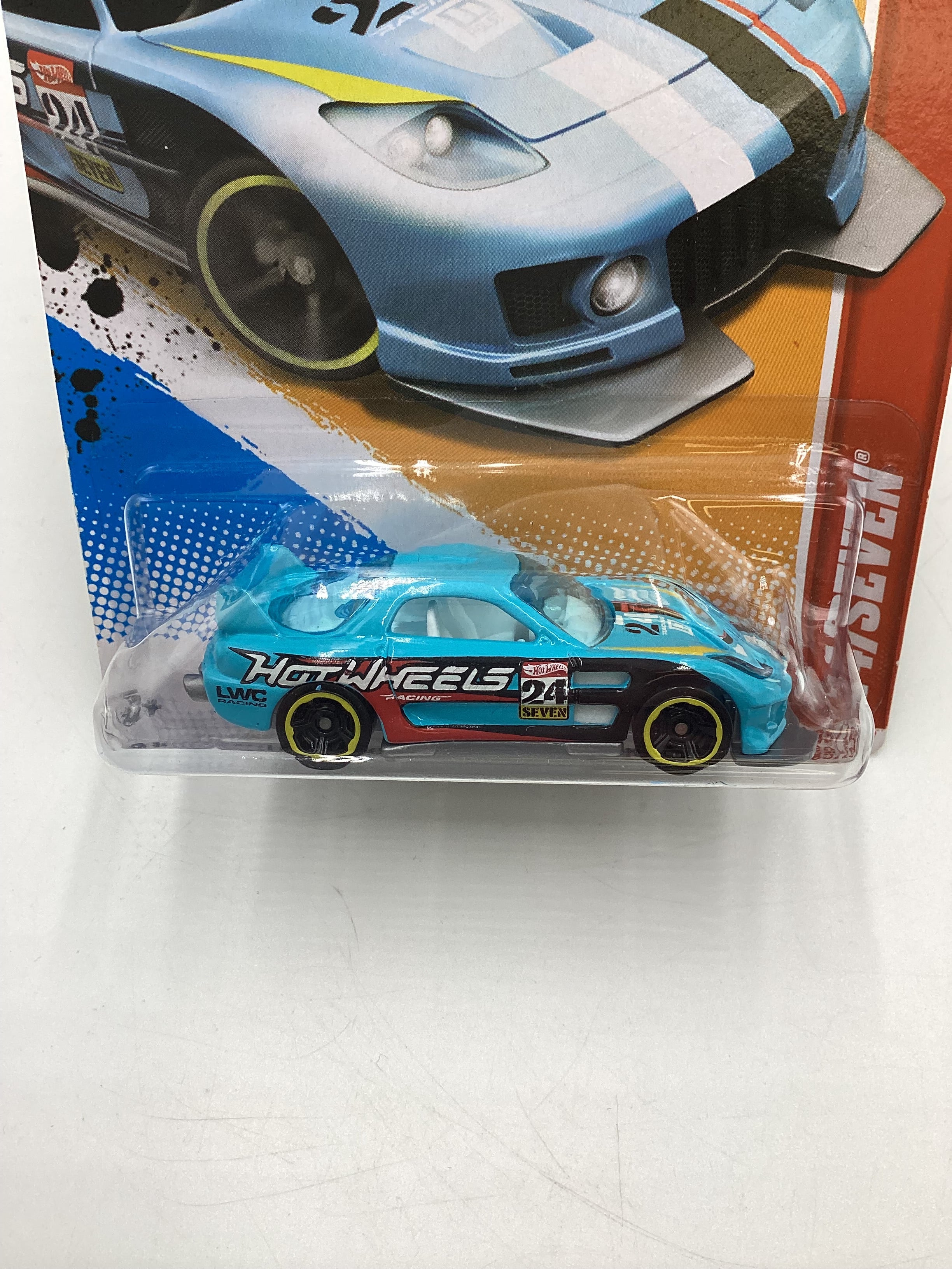2012 Hot Wheels Thrill Racers Race Course #185 24/Seven Light Blue 68B - Image 3
