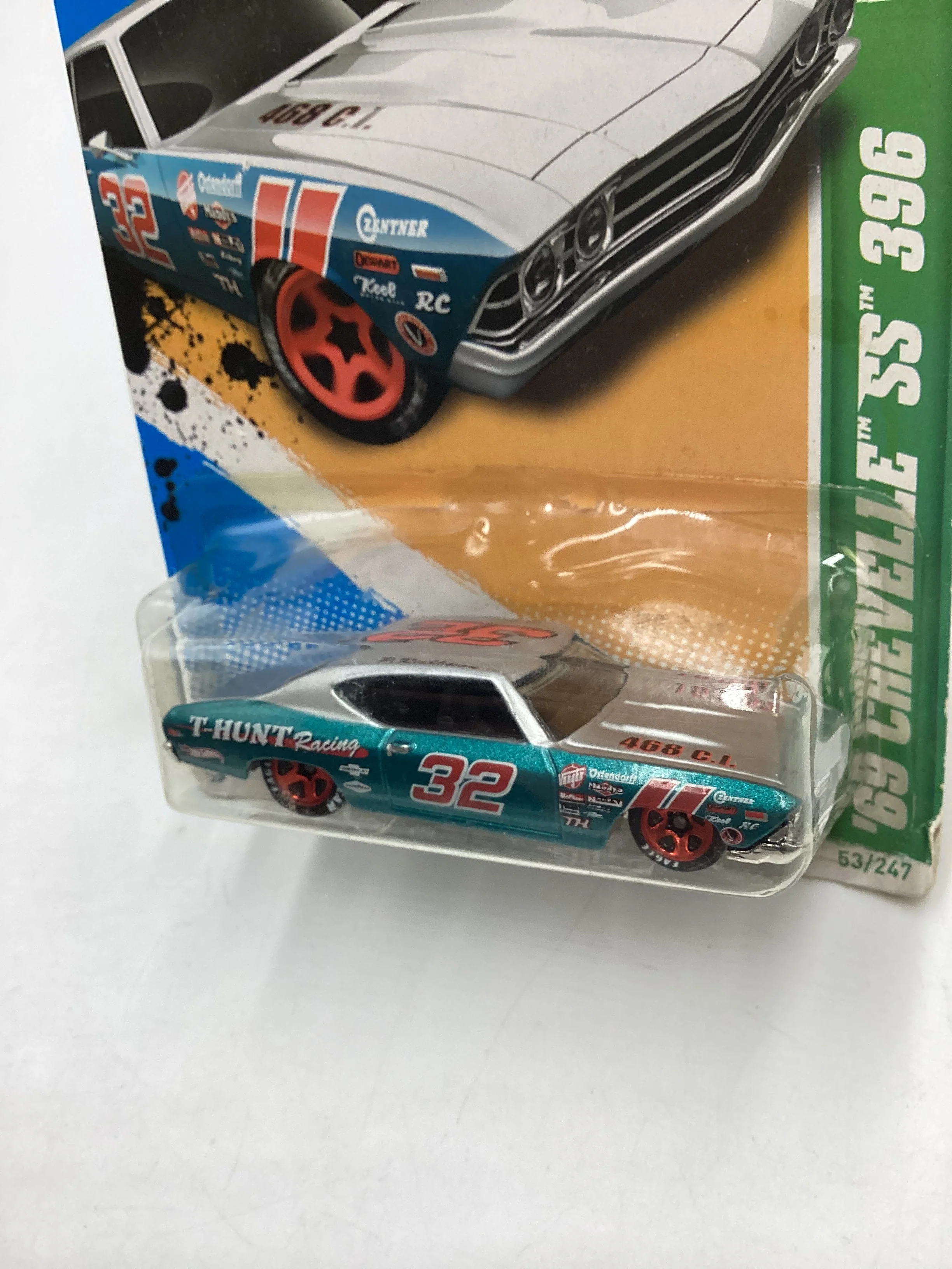 2012 Hot Wheels Treasure Hunt #53 70 Chevelle SS 396 (Bad Card) - Image 4