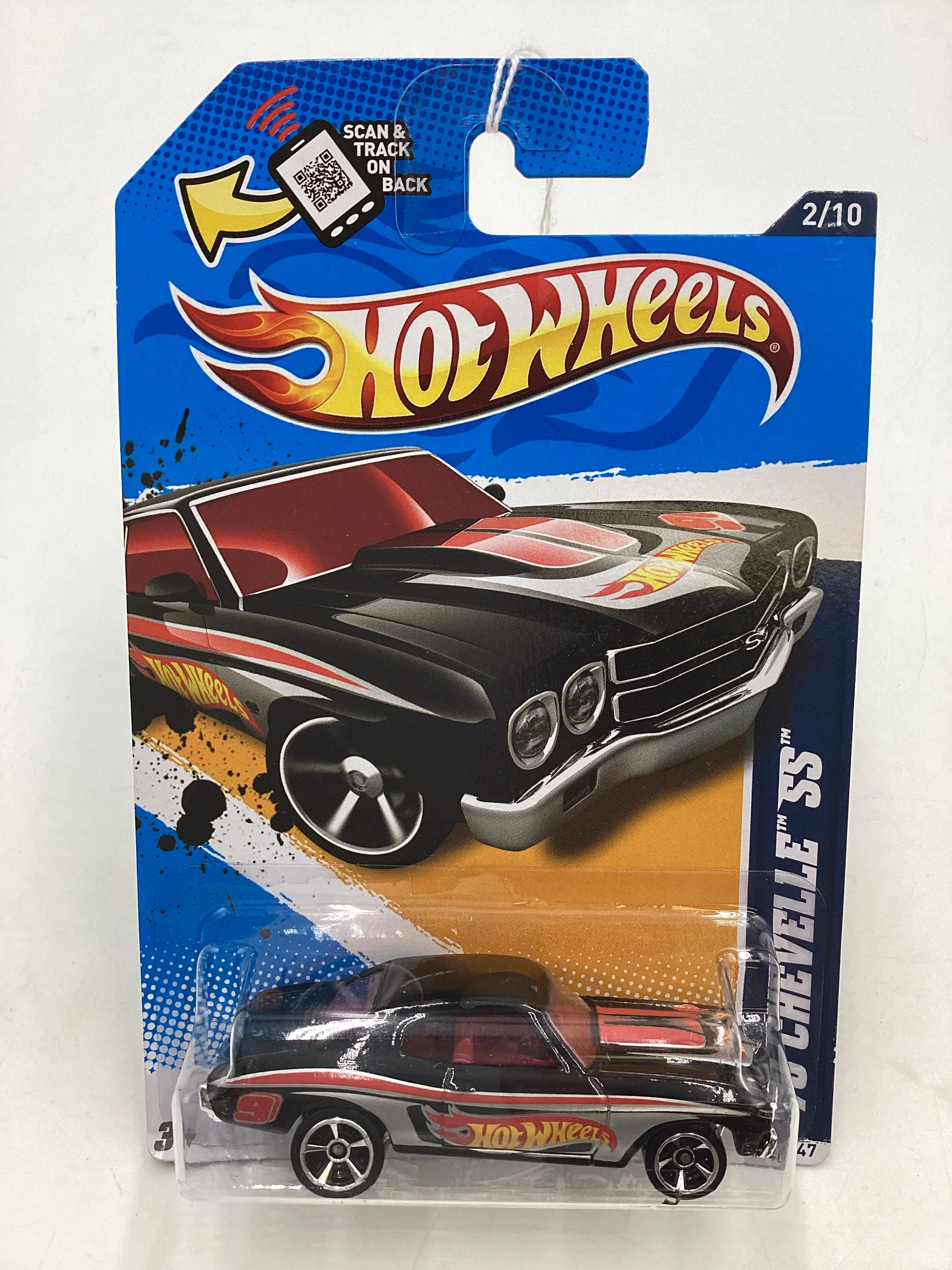 2012 HW Racing #172 70 Chevelle SS Black 13C - Image 2