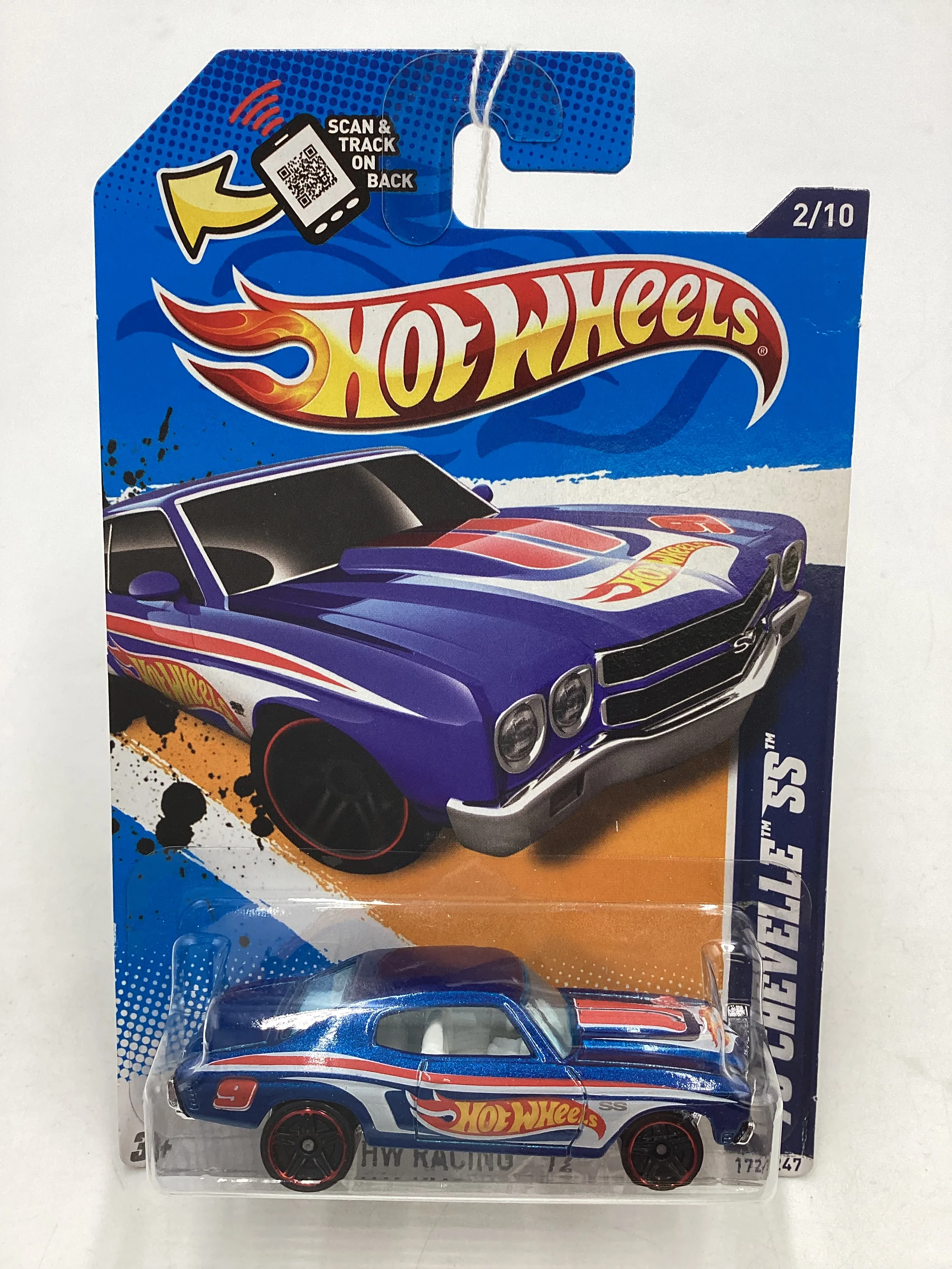 2012 HW Racing #172 70 Chevelle SS Blue 13C - Image 2