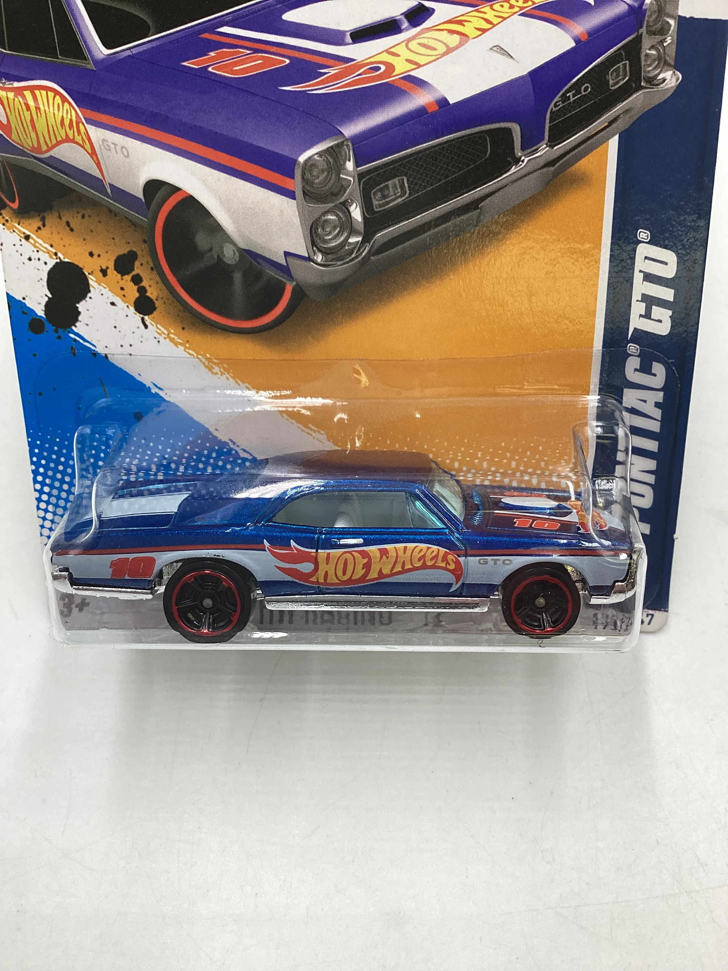 2012 HW Racing #173 67 Pontiac GTO Blue 47C - Image 3