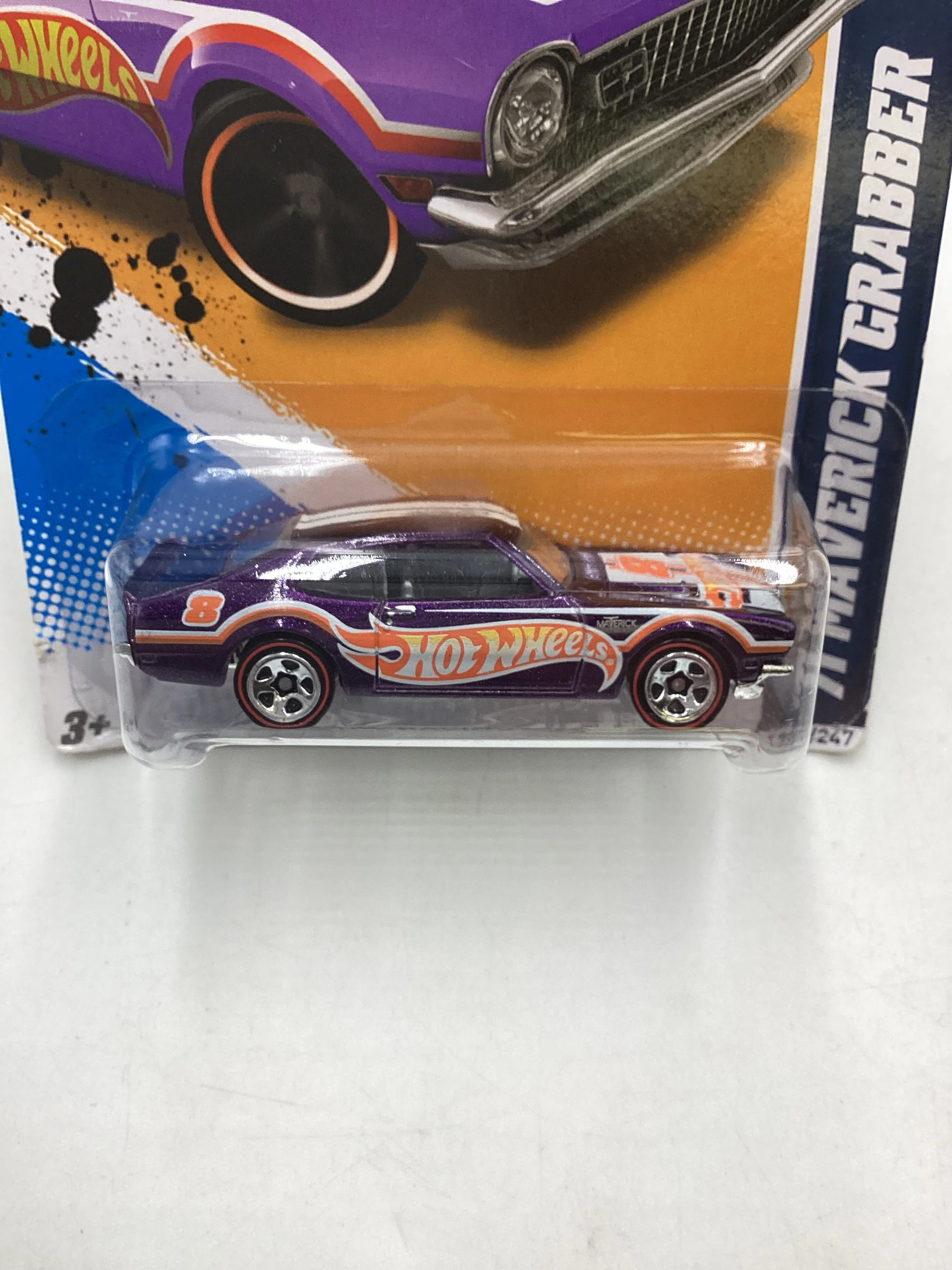 2012 HW Racing #179 Walmart Exclusive 71 Maverick Grabber Purple 234D - Image 3