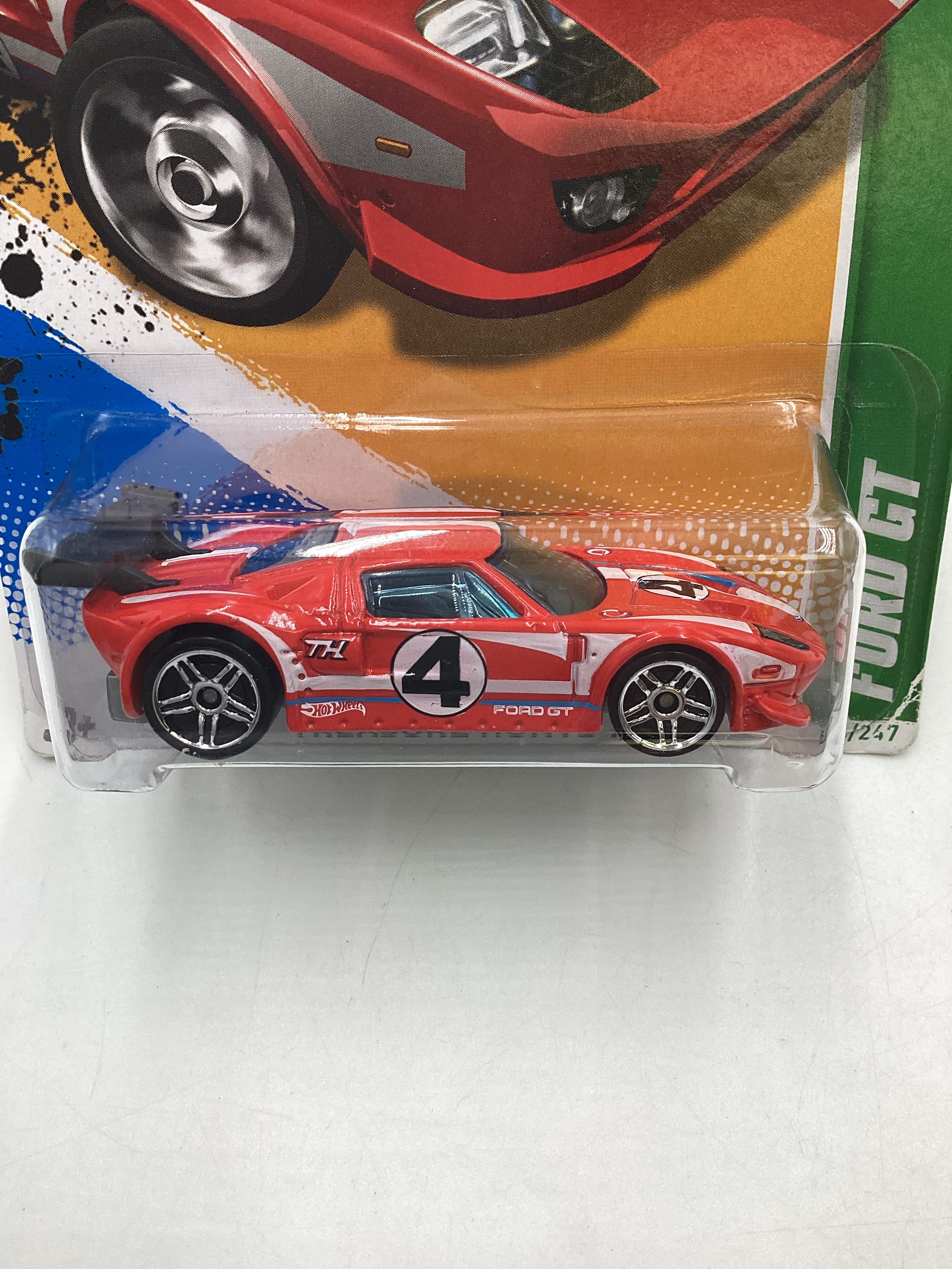 2012 HW Treasure Hunts #54 Ford GT Red 273B - Image 3