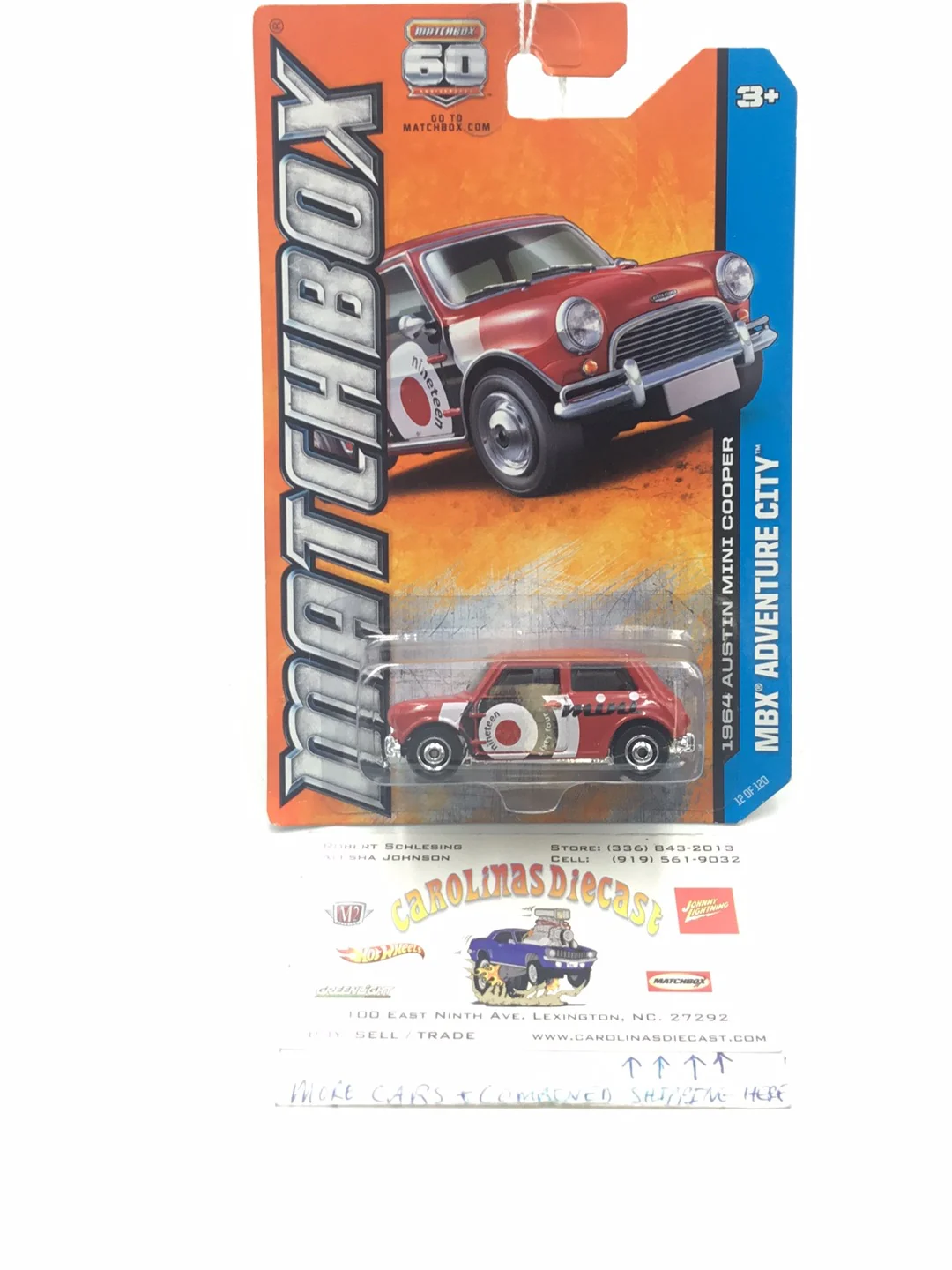 2012 matchbox #12 1964 Austin mini Cooper