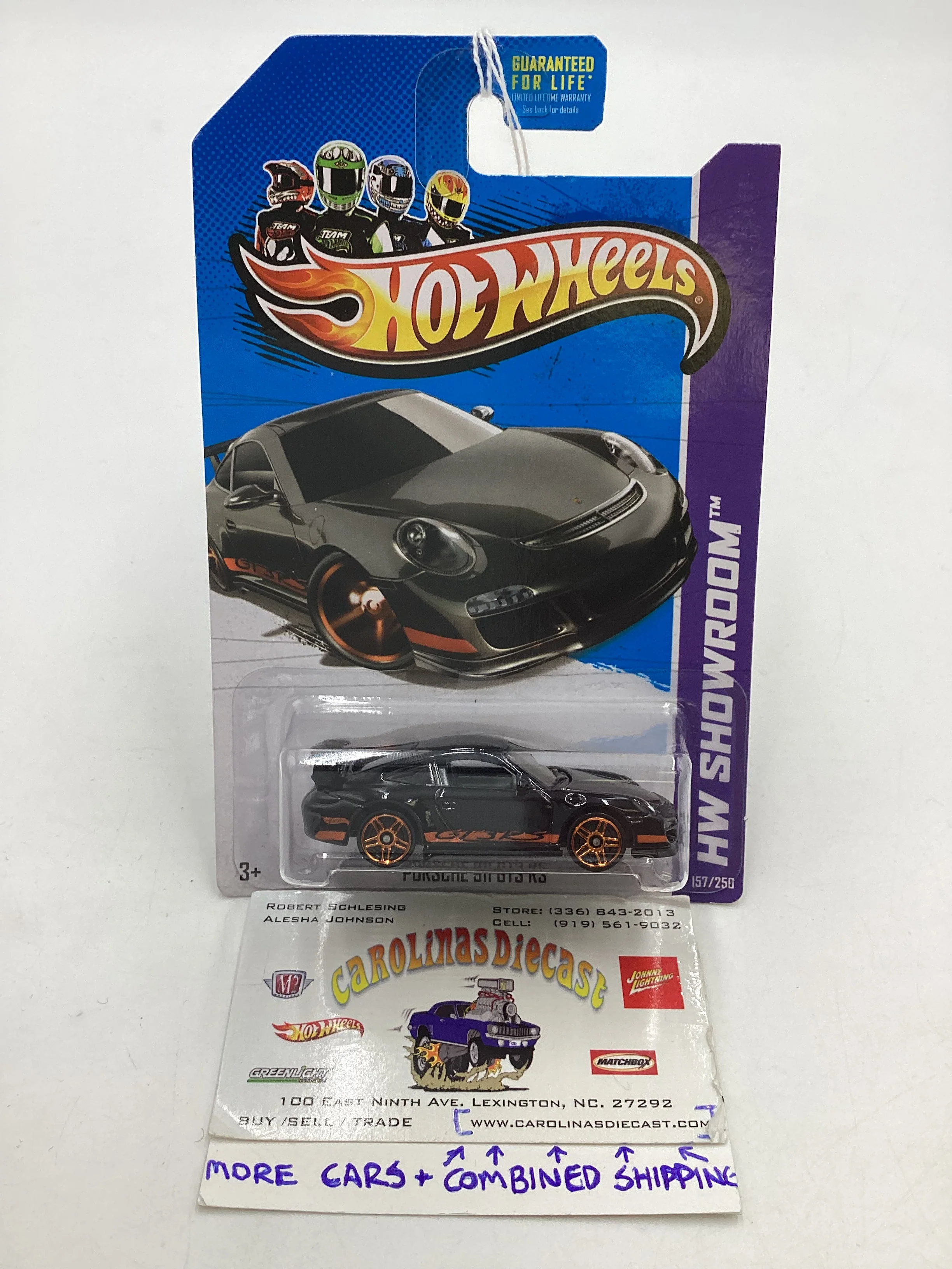 2013 Hot Wheels #157 Porsche 911 GT3 RS Black 99B