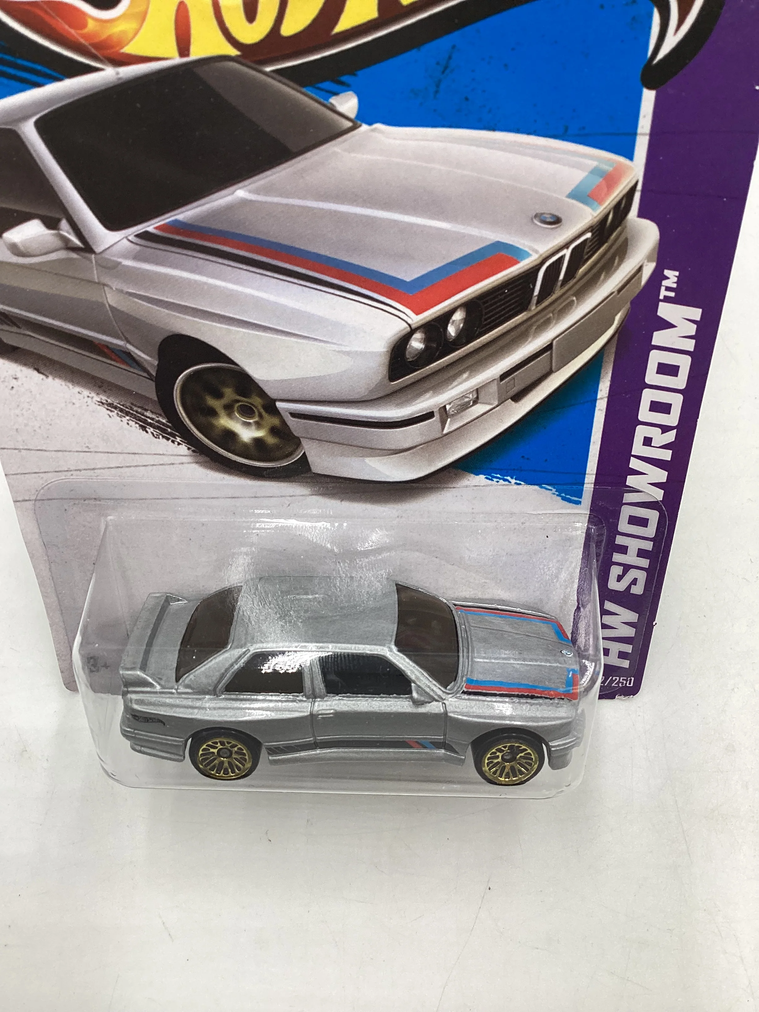 2013 Hot Wheels #172 HW Showroom 92 BMW M3 Silver 109H - Image 6