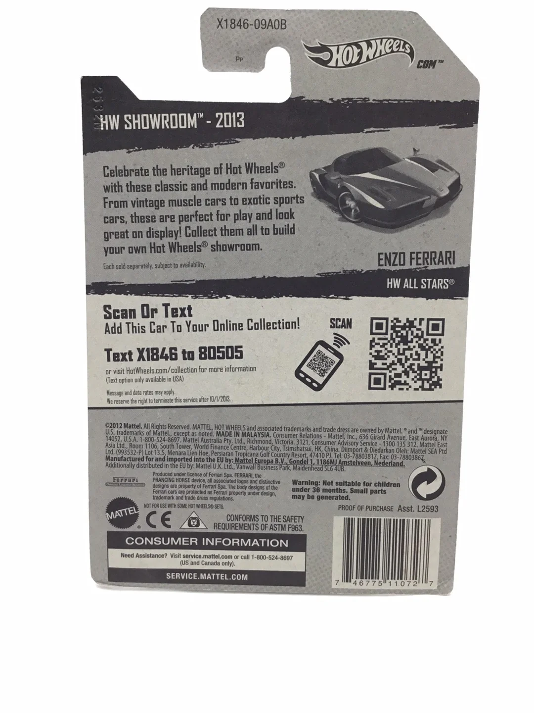 2013 Hot wheels #178 Enzo Ferrari - Image 6