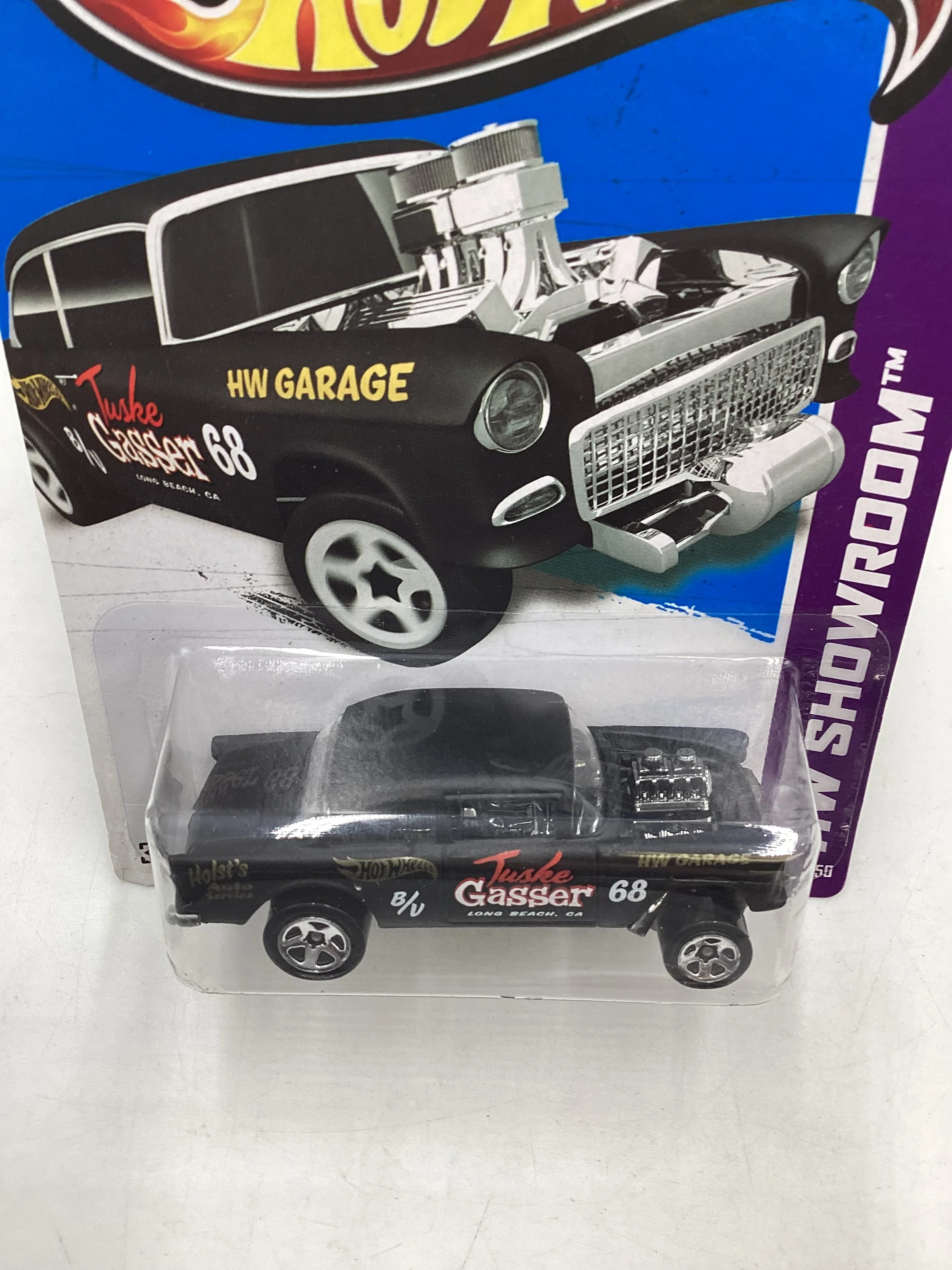 2013 Hot Wheels #190 55 Chevy Bel Air Gasser Black 10A - Image 5