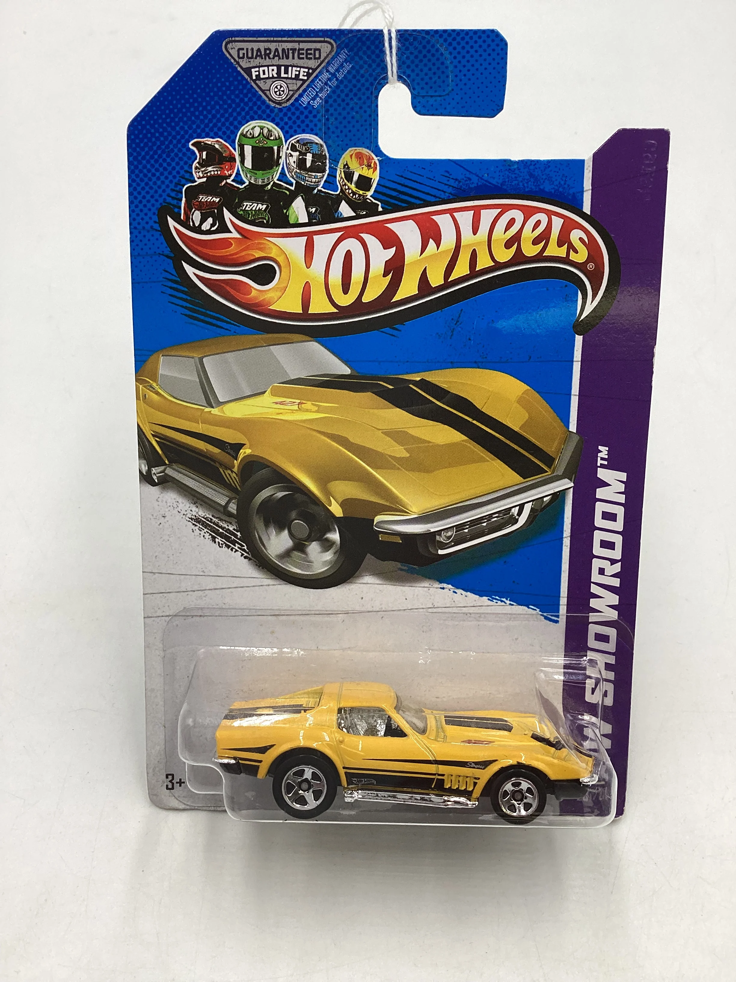 2013 Hot Wheels #201 69 Corvette Yellow 2C - Image 2