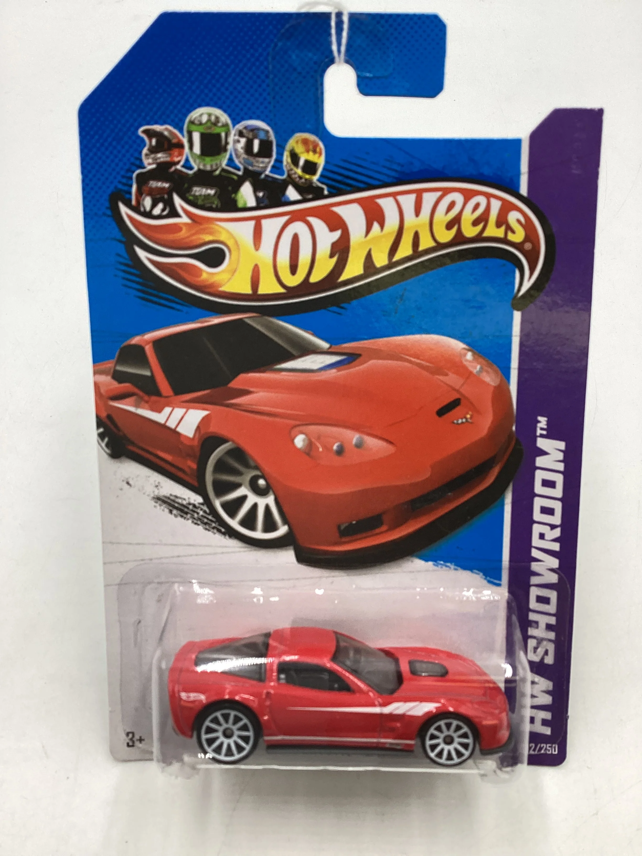 2013 Hot wheels #202 09 Corvette ZR1 Red 15B - Image 2