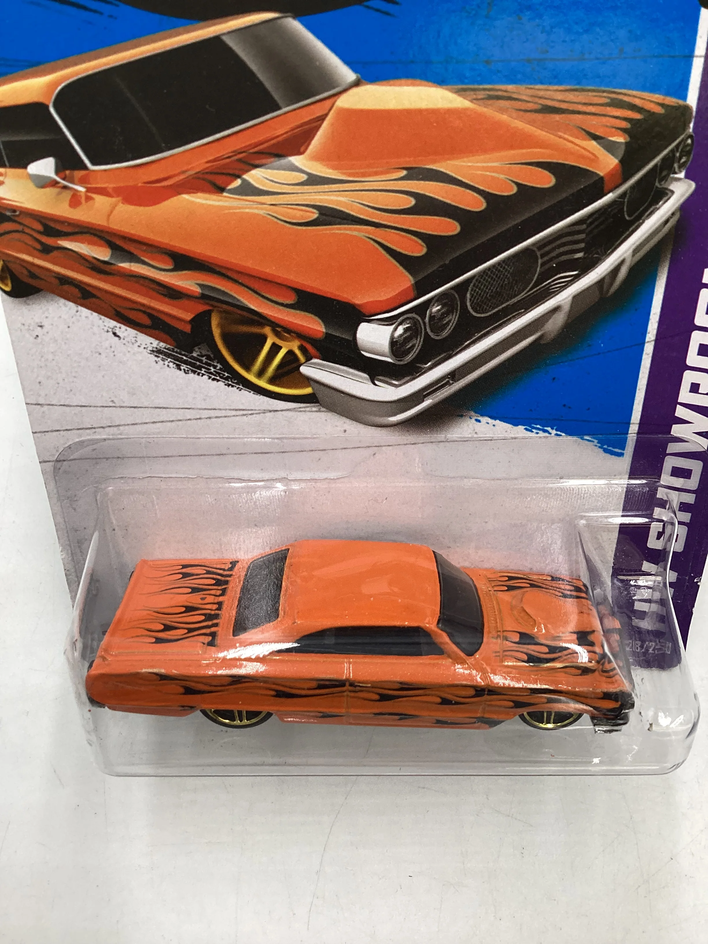 2013 Hot Wheels #218 Custom 64 Galaxie 500 Orange 30G - Image 6