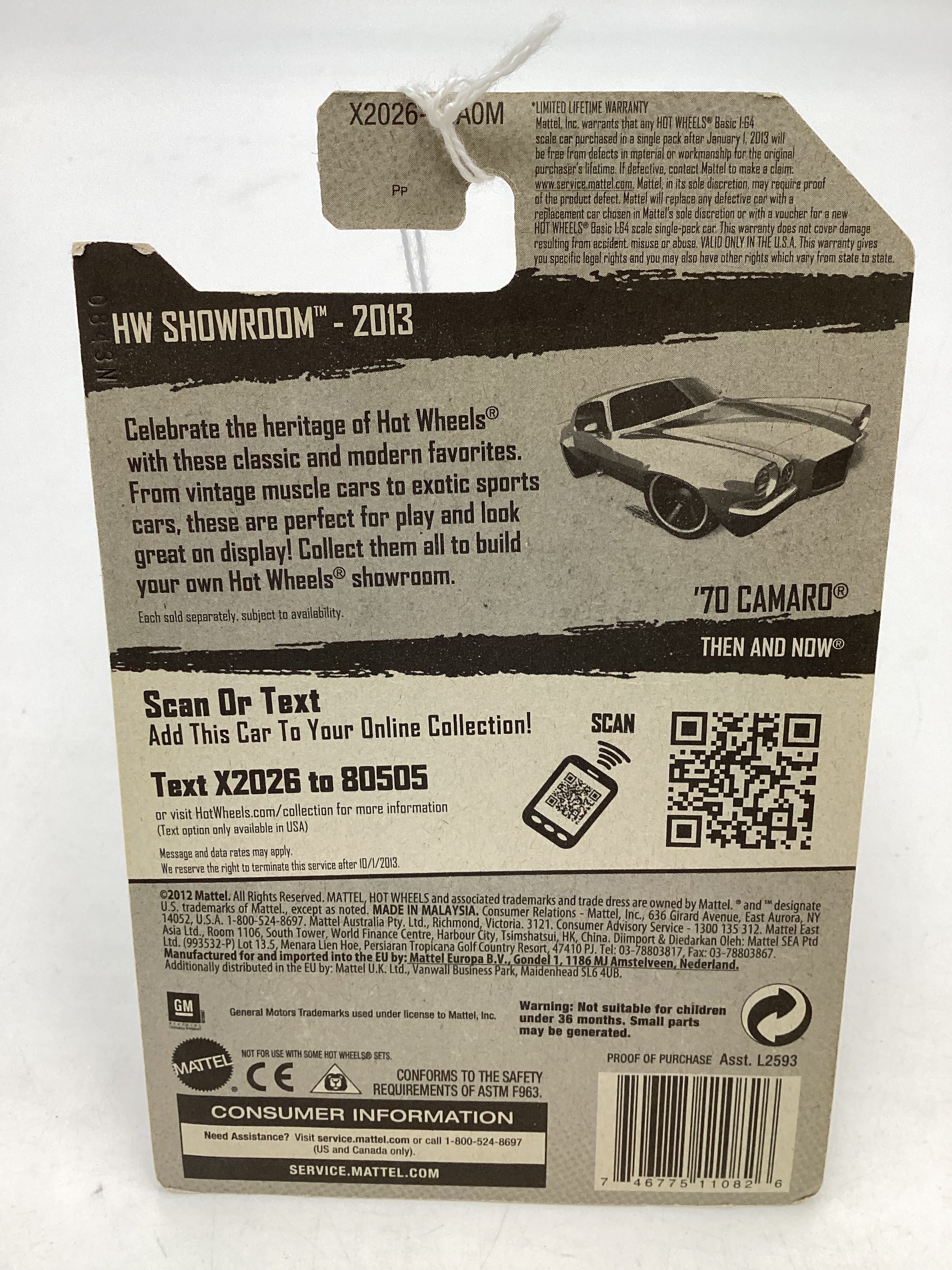 2013 Hot Wheels #221 70 Camaro Silver Toys R Us Exclusive - Image 7