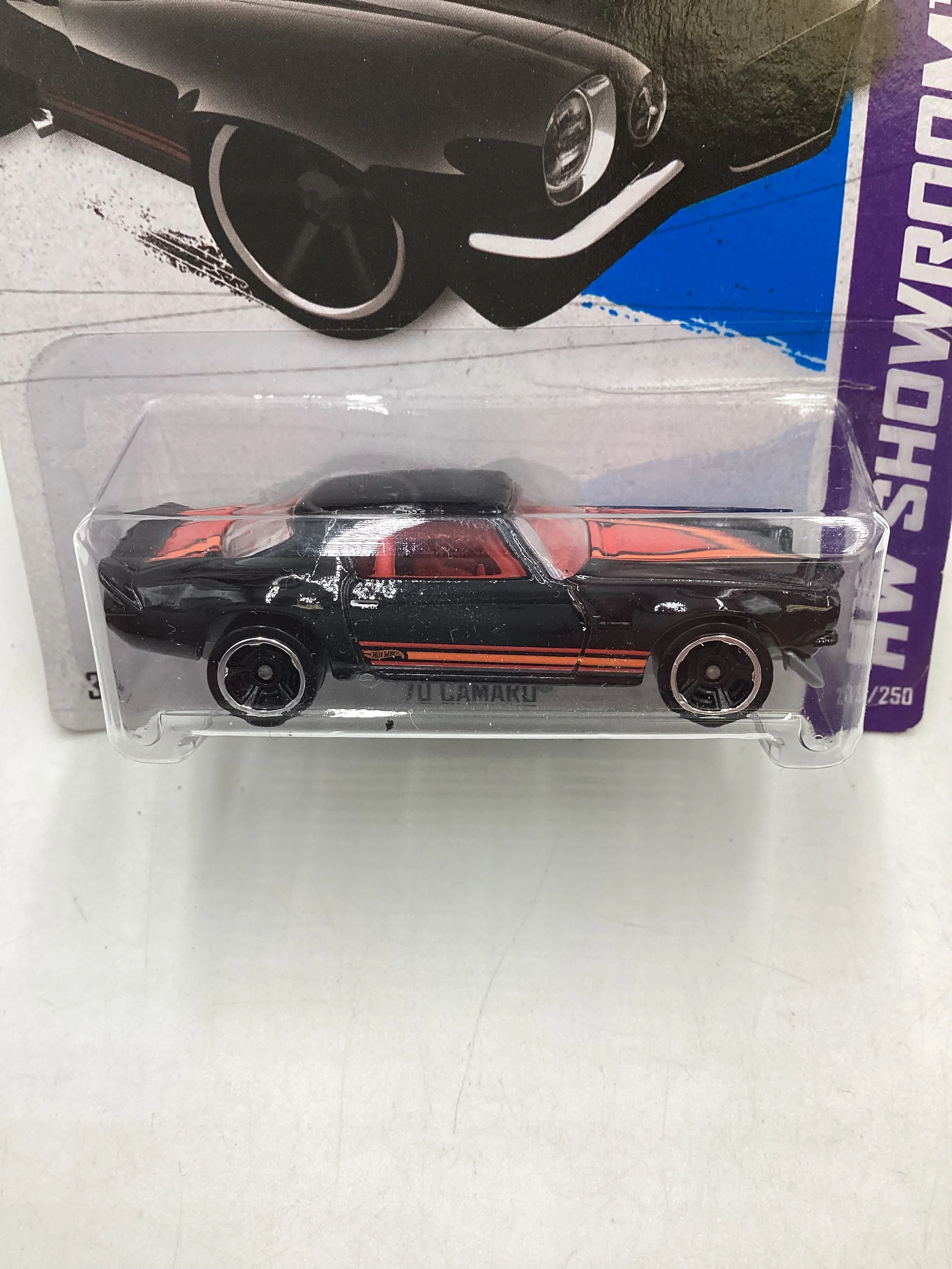 2013 Hot wheels #221 Black 70 Camaro 6E - Image 3