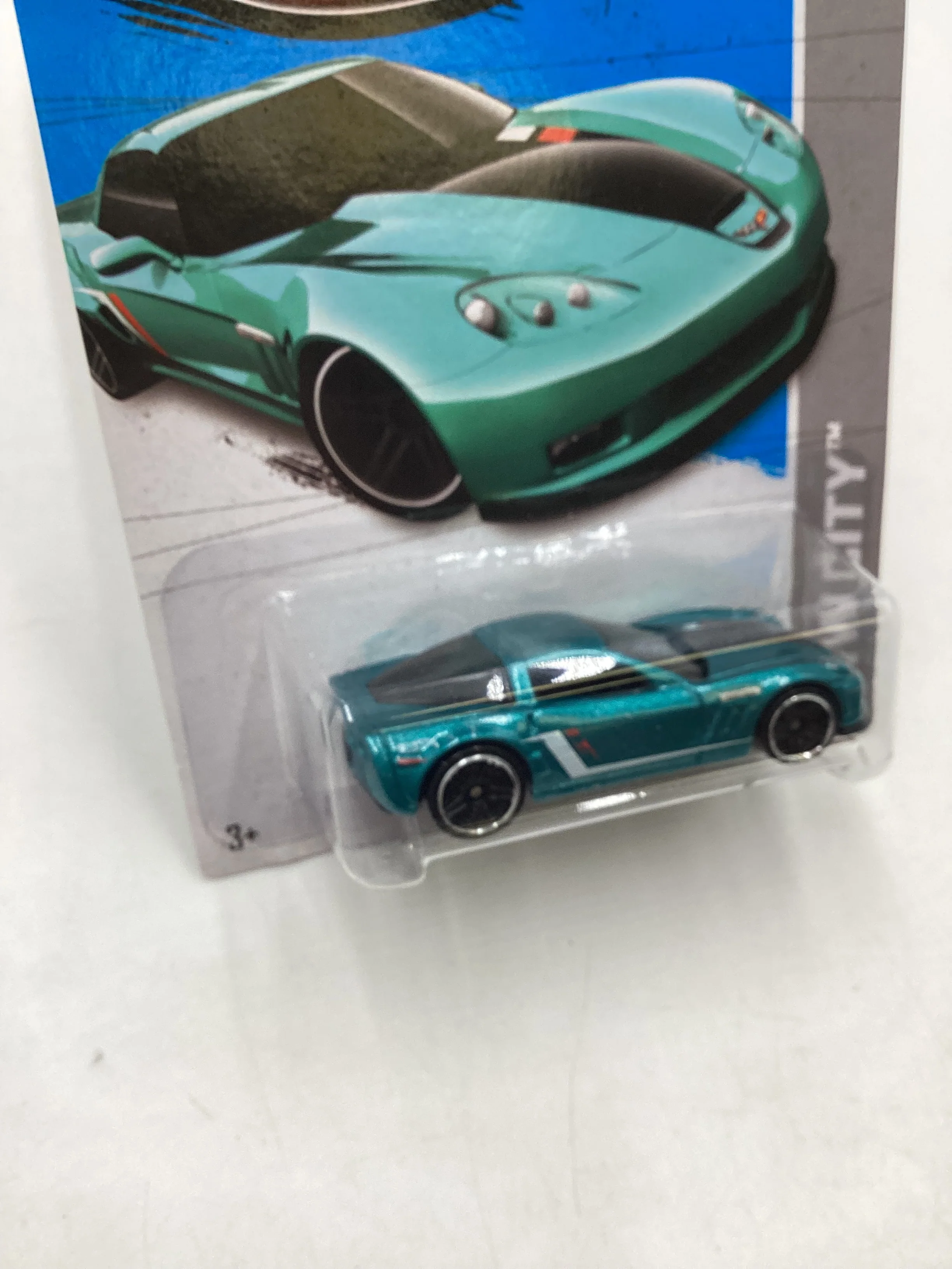 2013 Hot Wheels #24 11 Corvette Grand Sport Teal 9A - Image 4