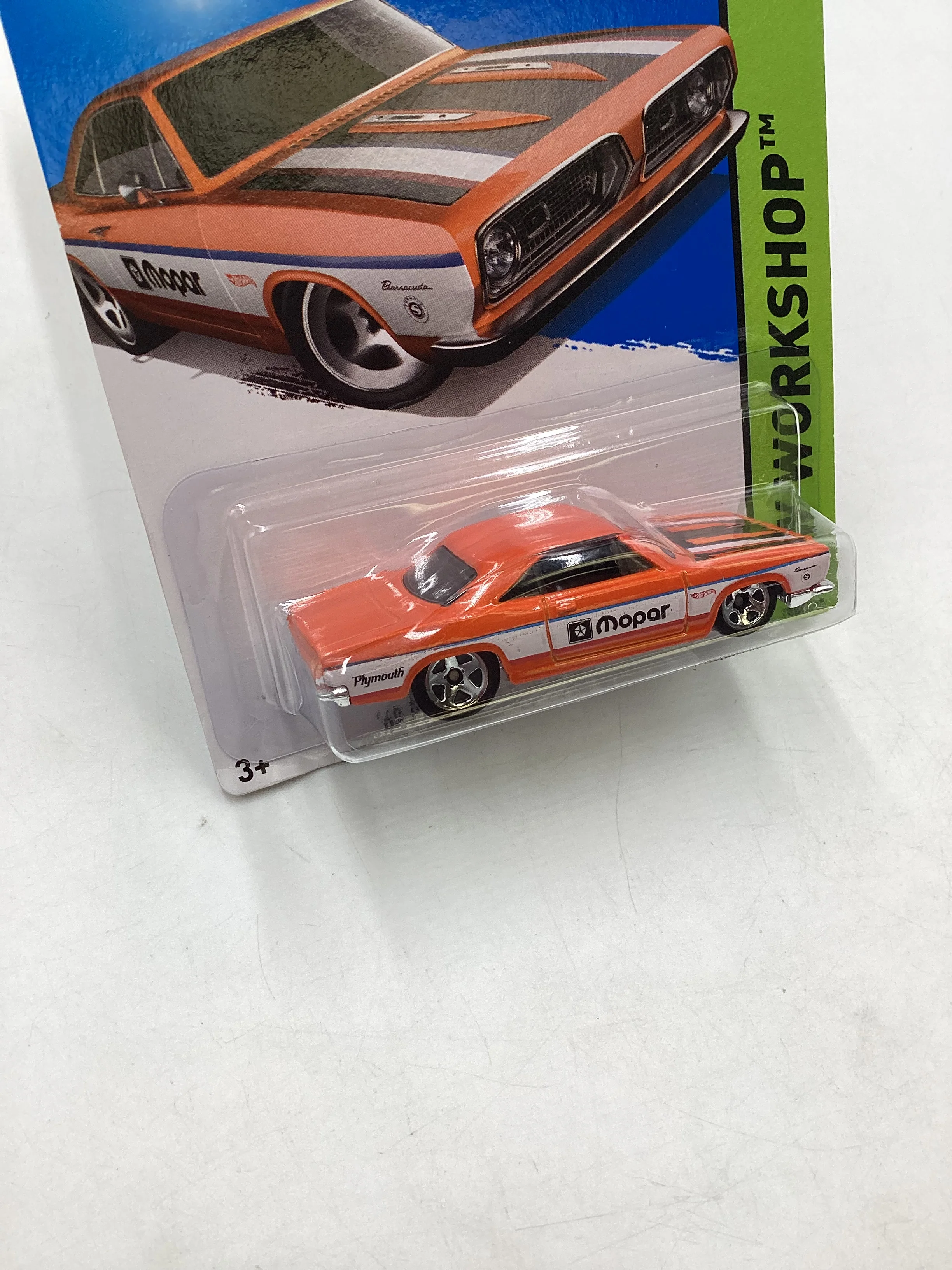 2013 Hot Wheels #240 68 Plymouth Barracuda Formula S Orange 43i - Image 5