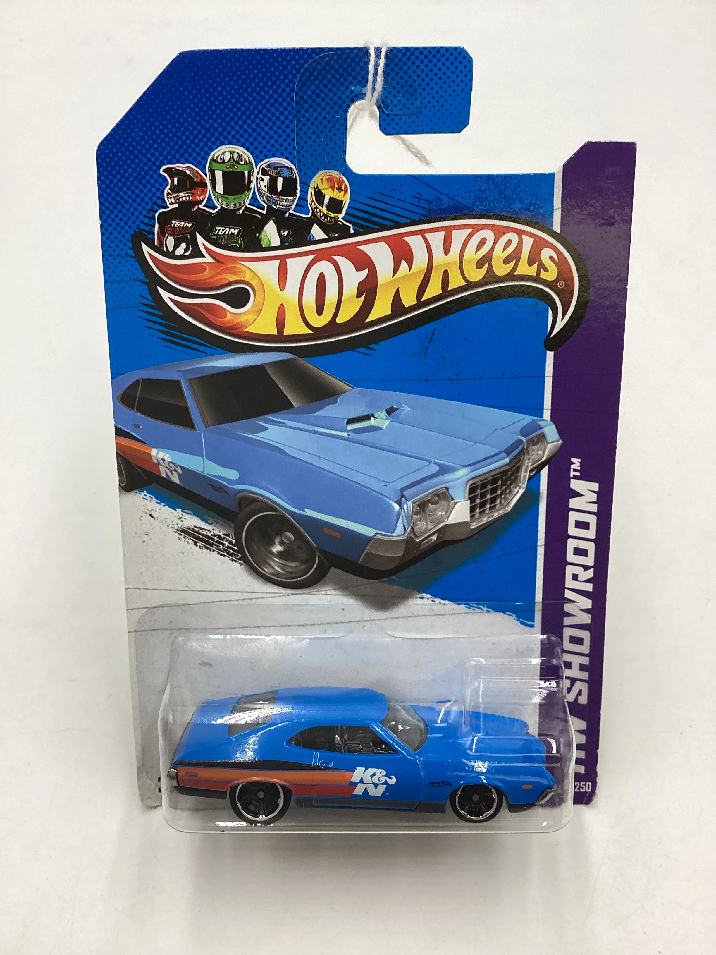 2013 Hot Wheels #242 72 Ford Gran Torino Sport Blue 19F - Image 2