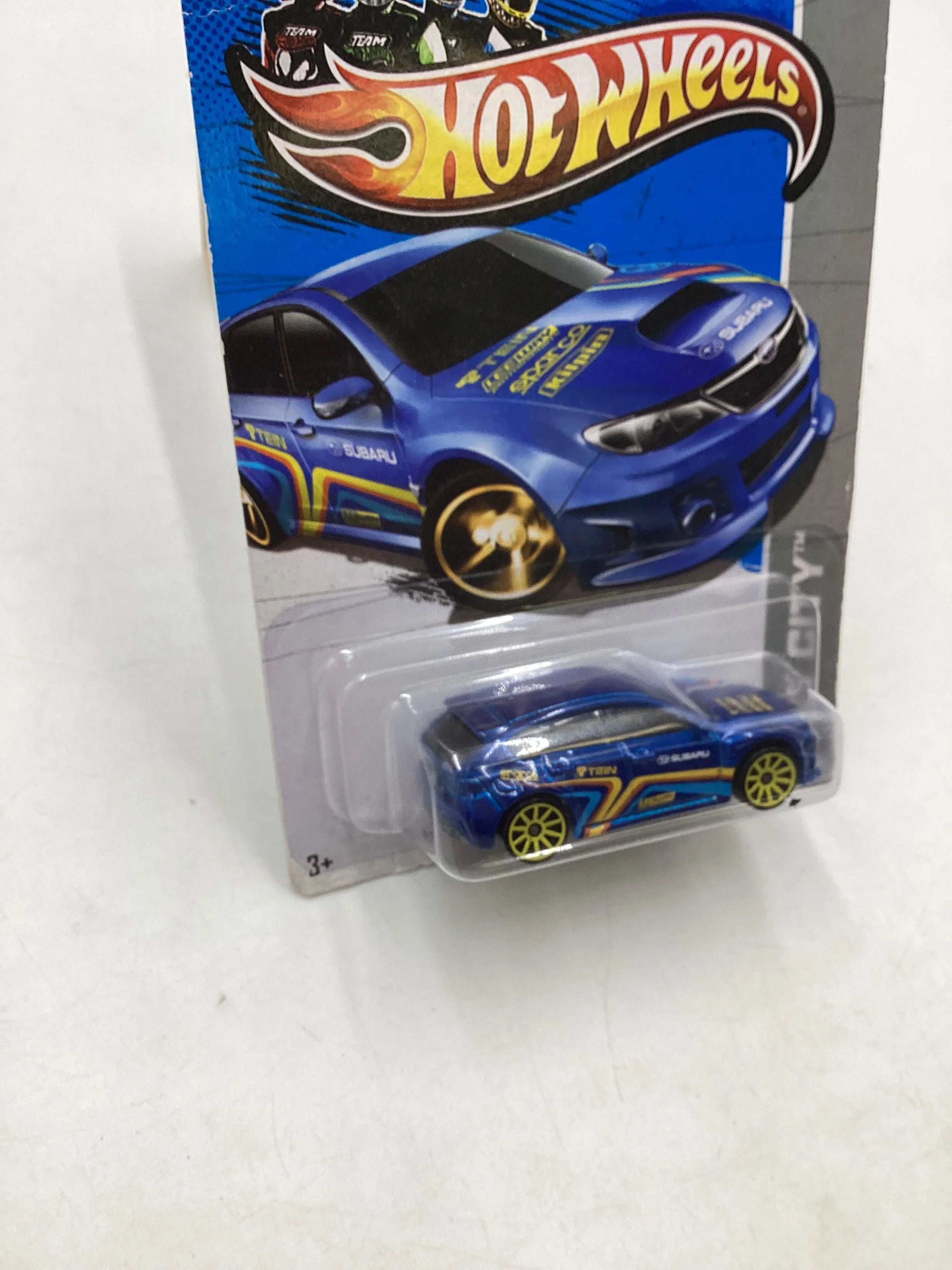 2013 Hot Wheels #25 Subaru WRX STI Blue *Card Not Perfect* 89D - Image 5