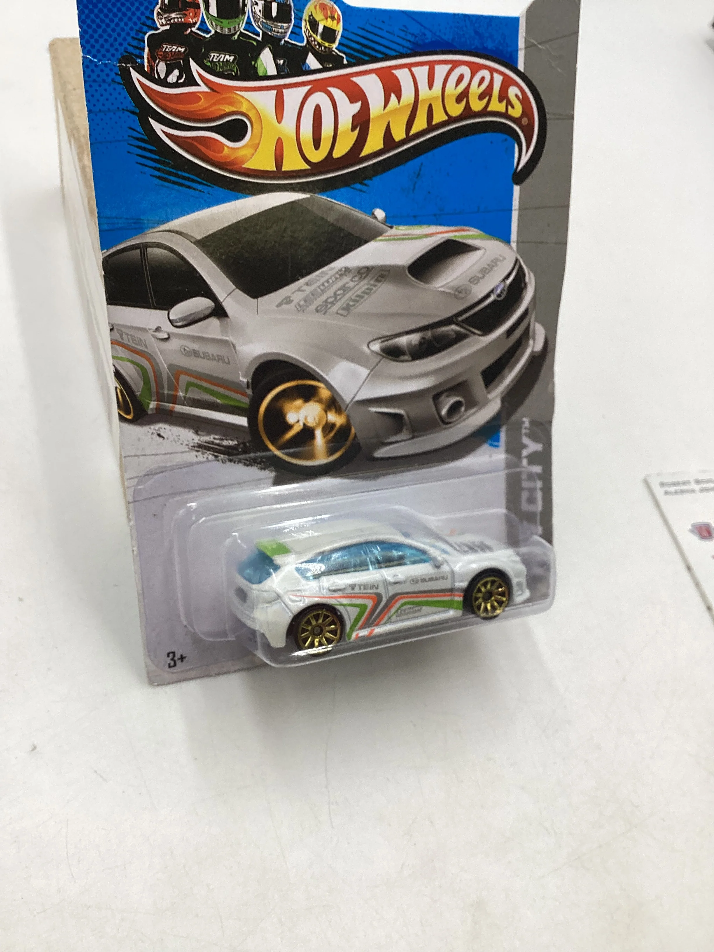 2013 Hot Wheels #25 Subaru WRX STI White *Card Not Perfect* 89C - Image 5