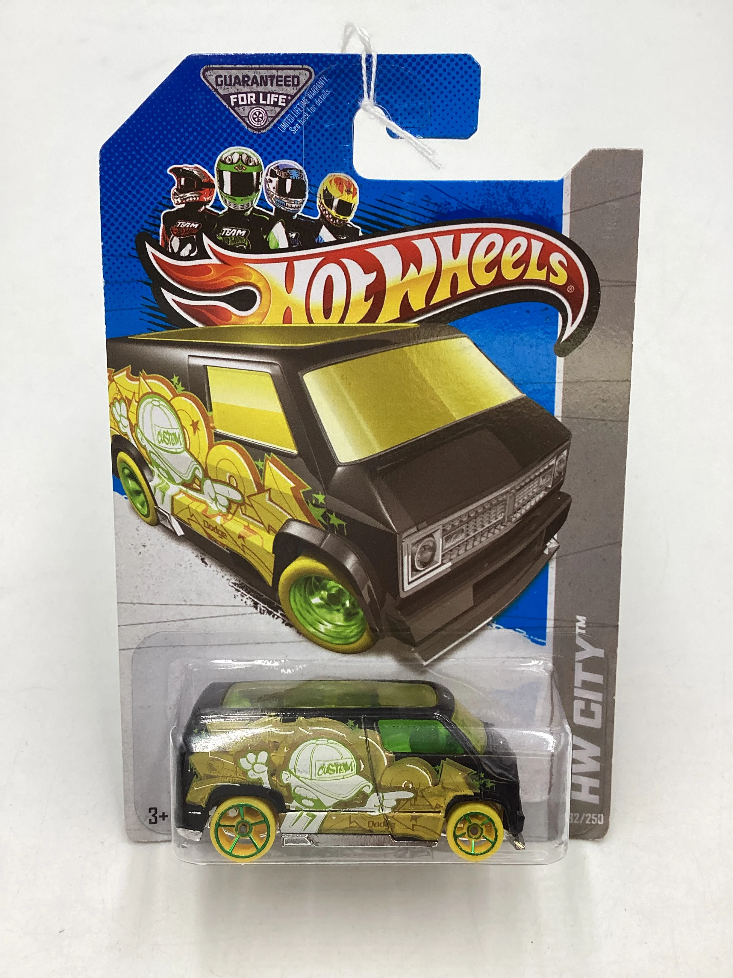 2013 Hot Wheels #32 Custom 77 Dodge Van Black 47B - Image 2