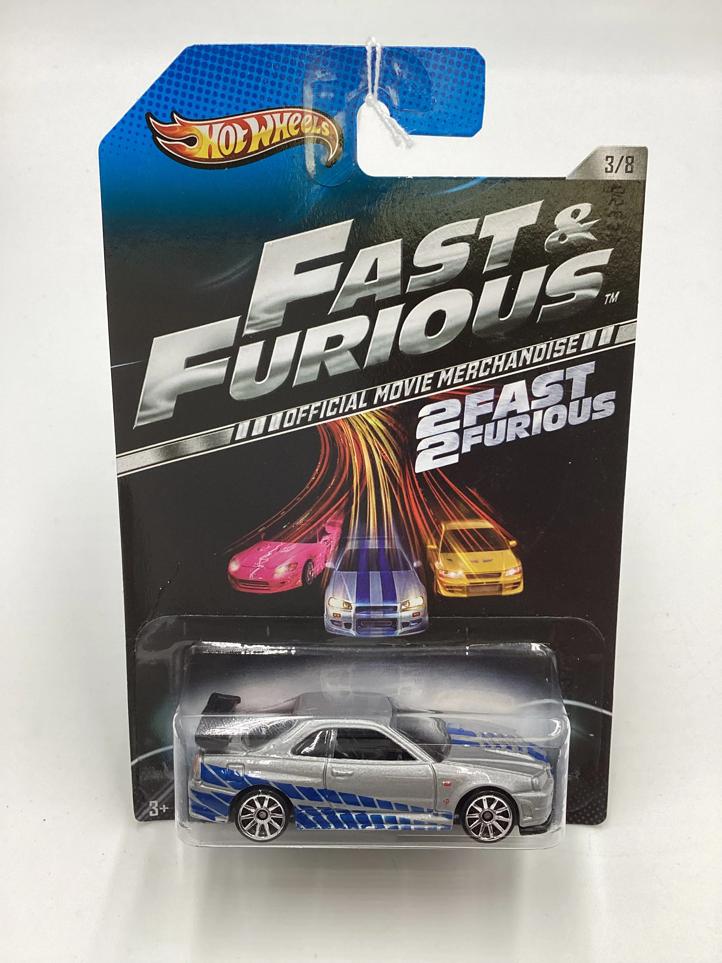 2013 Hot Wheels Fast and Furious #3 Nissan Skyline GT-R R34 Silver - Image 2