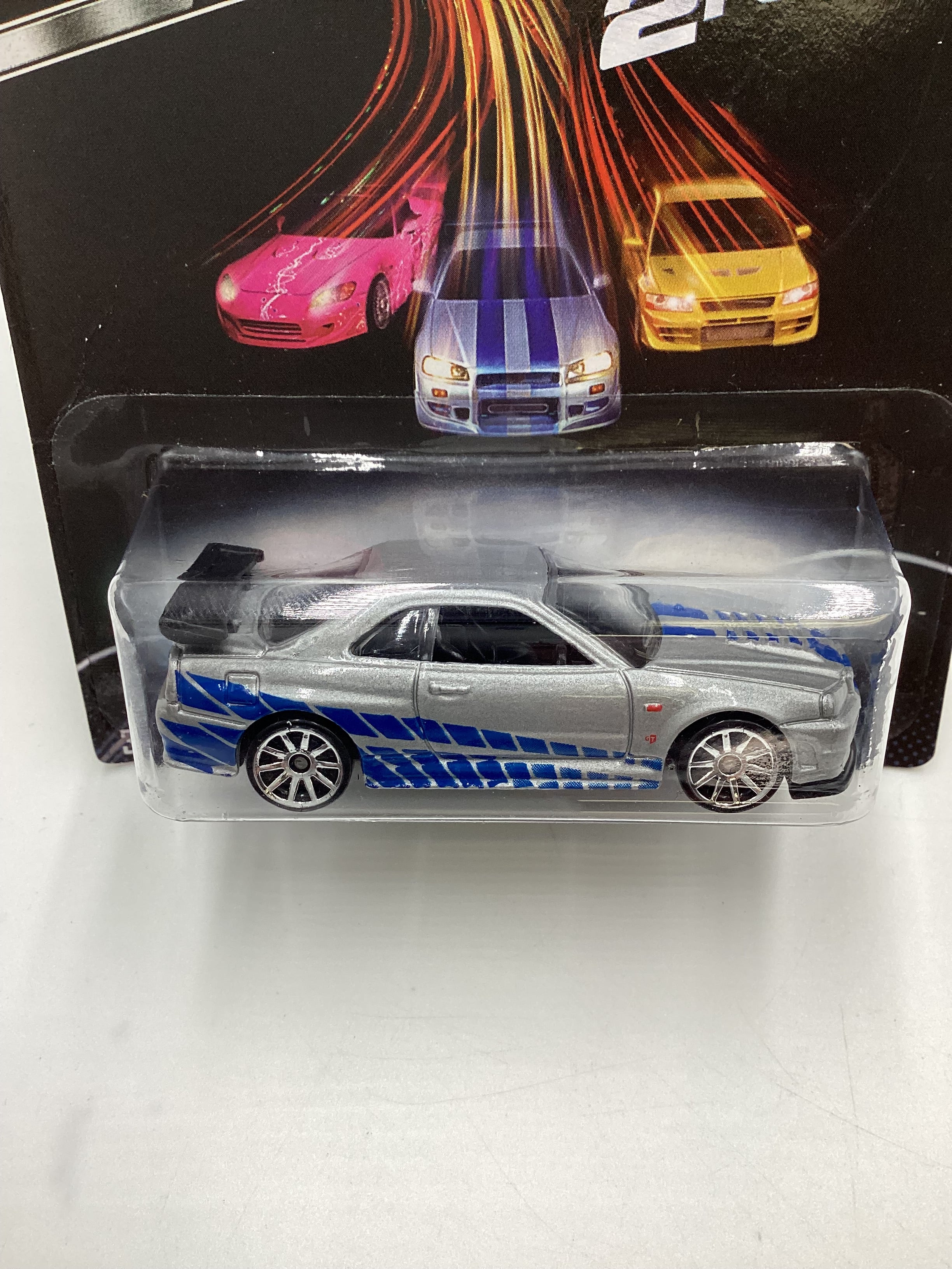 2013 Hot Wheels Fast and Furious #3 Nissan Skyline GT-R R34 Silver - Image 3