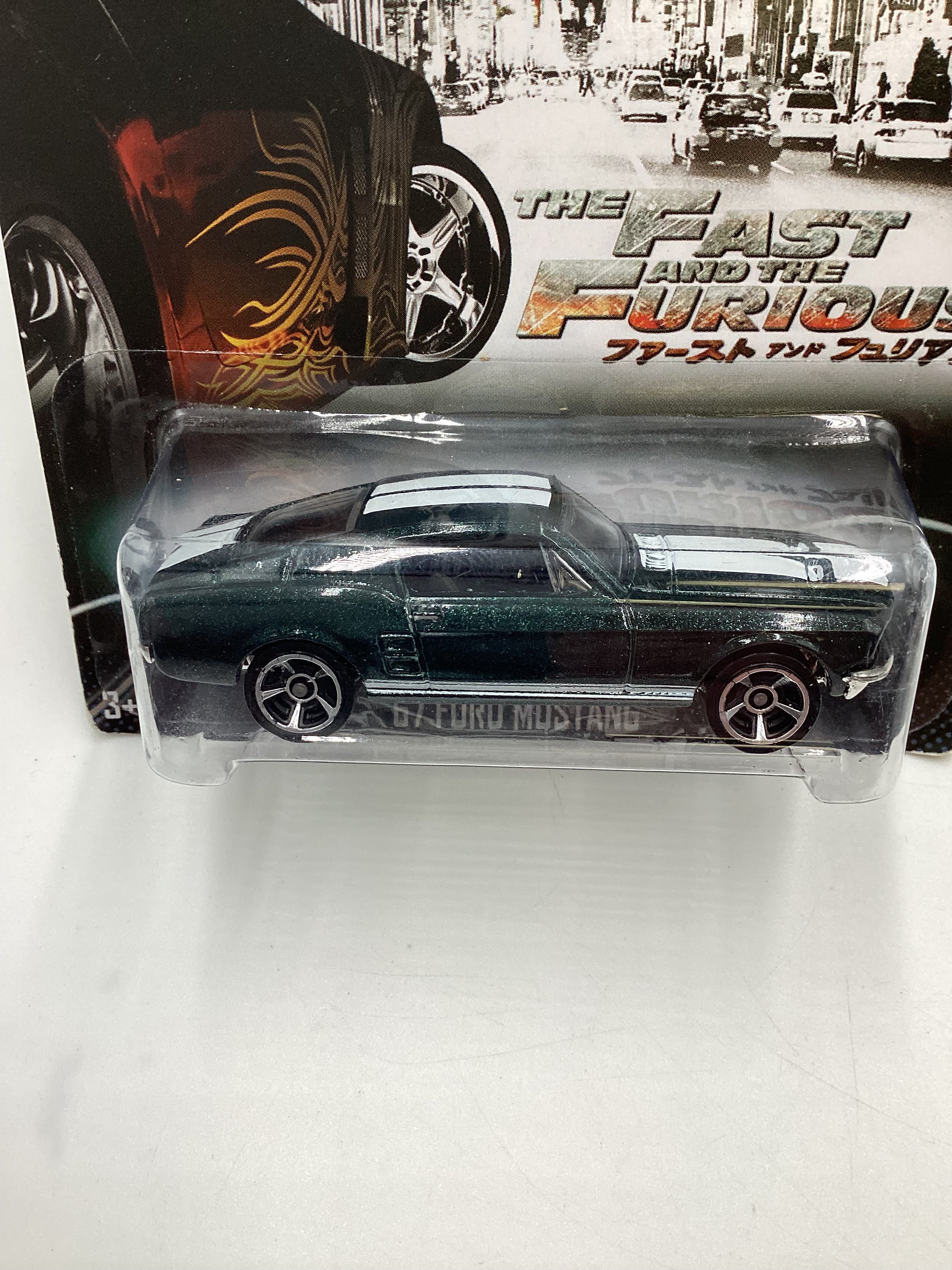 2013 Hot Wheels Fast and Furious #4 67 Ford Mustang Green Card Not Perfect 73G - Image 6