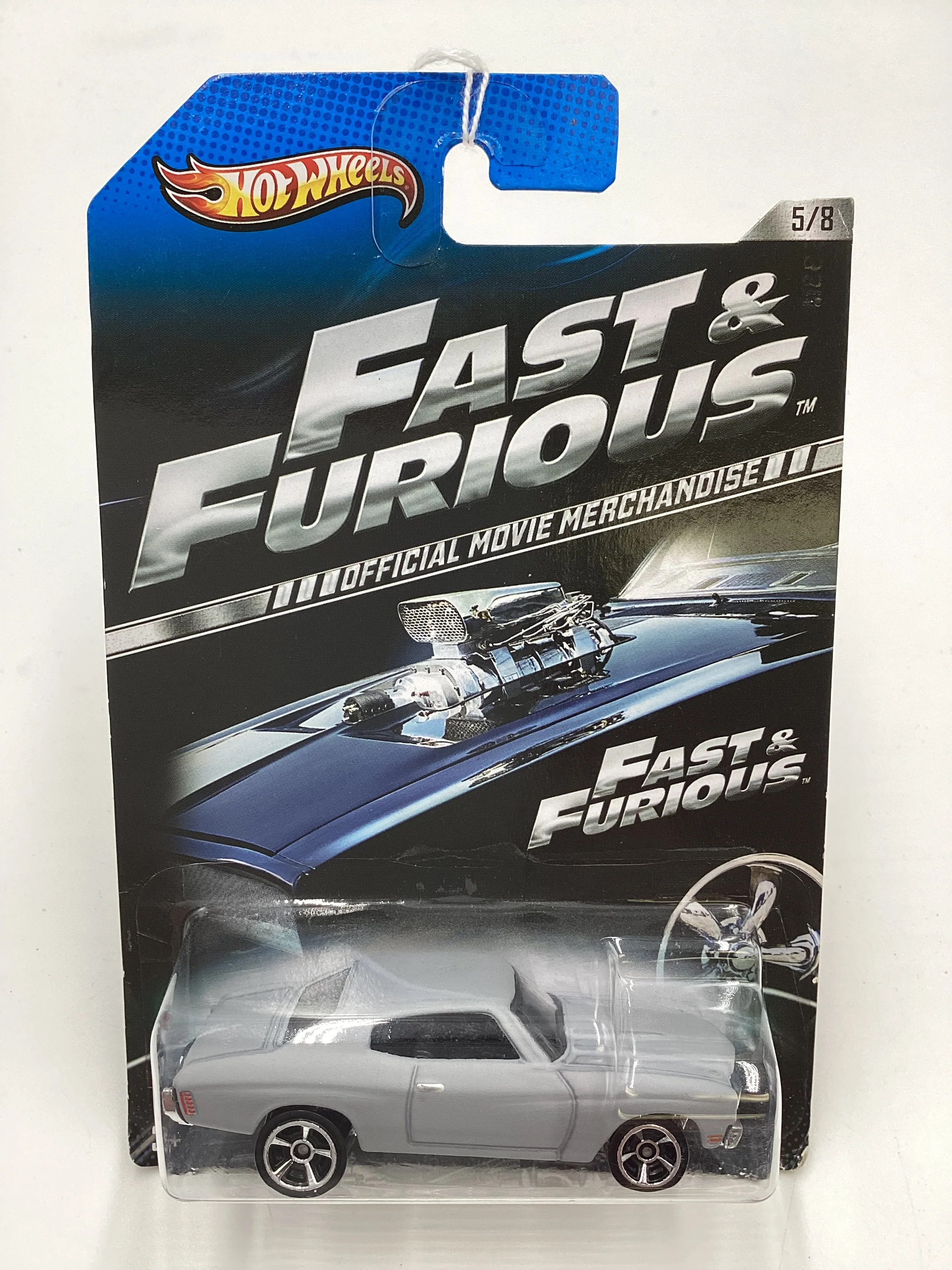 2013 Hot Wheels Fast and Furious #5 70 Chevelle SS Primer Gray Card Not Perfect 73G - Image 2