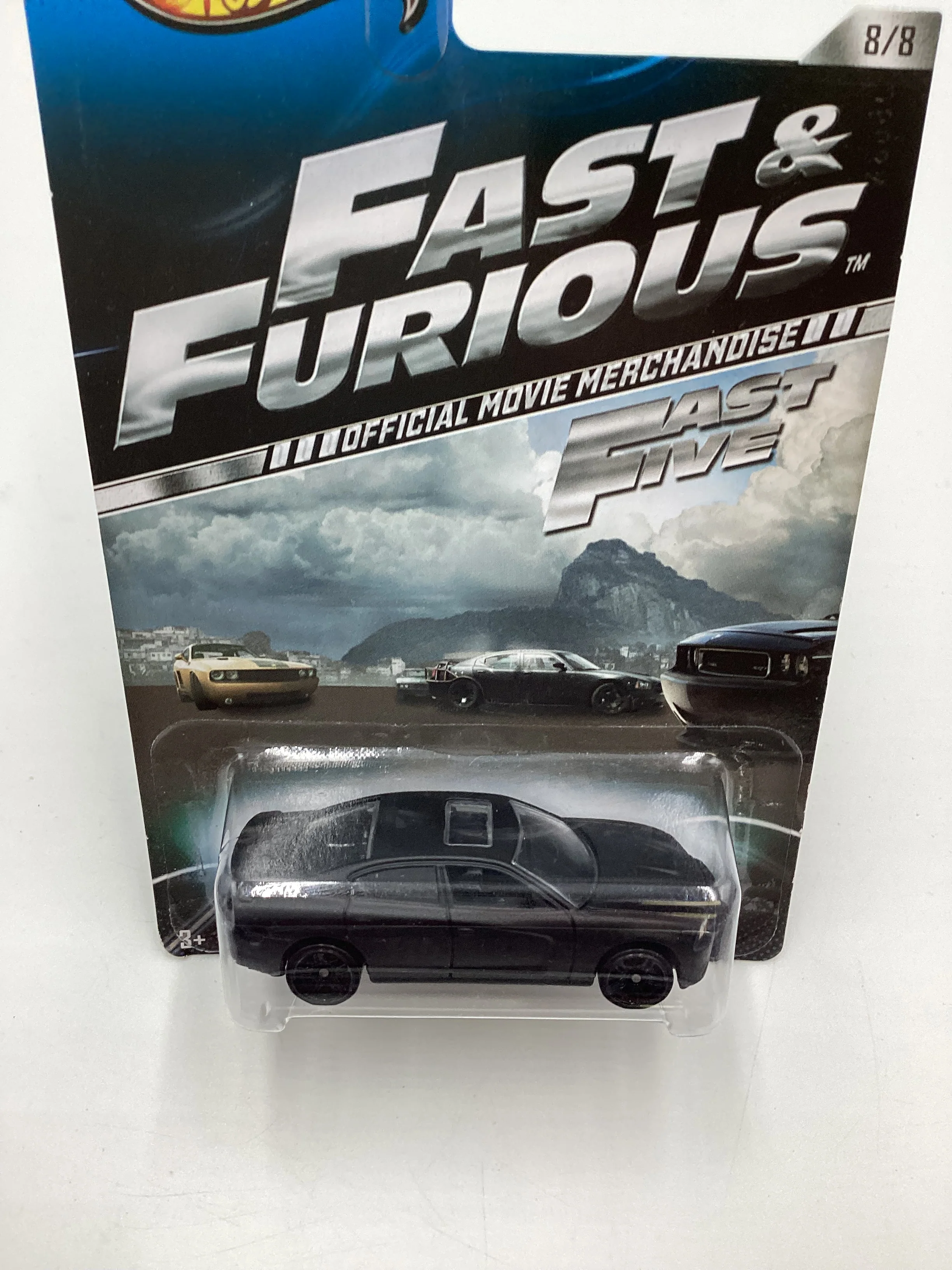 2013 Hot Wheels Fast and Furious Fast Five #8 11 Dodge Charger R/T Matte Black 71A - Image 6