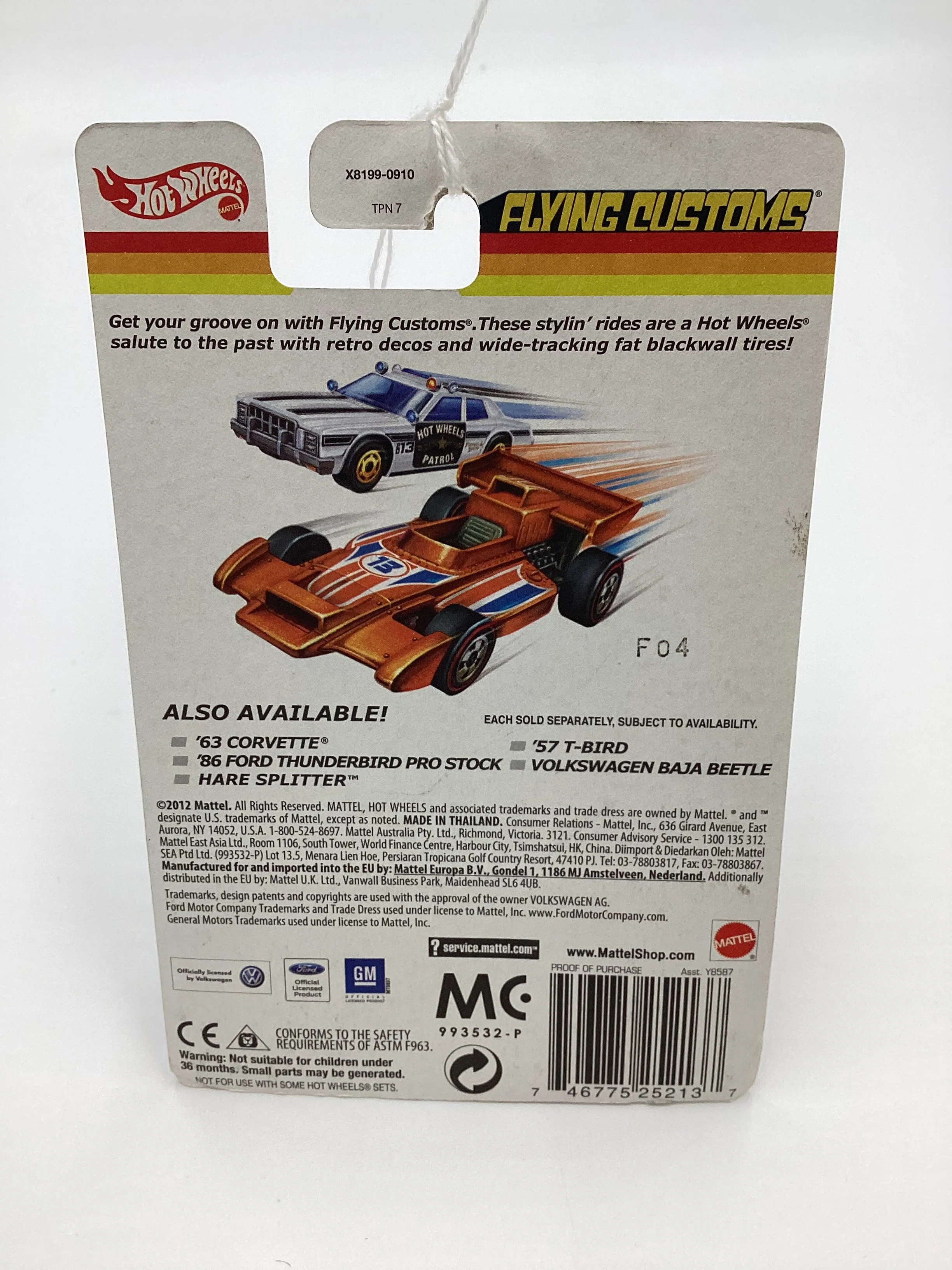 2013 Hot Wheels Flying Colors 86 Ford Thunderbird Pro Stock 158B - Image 7