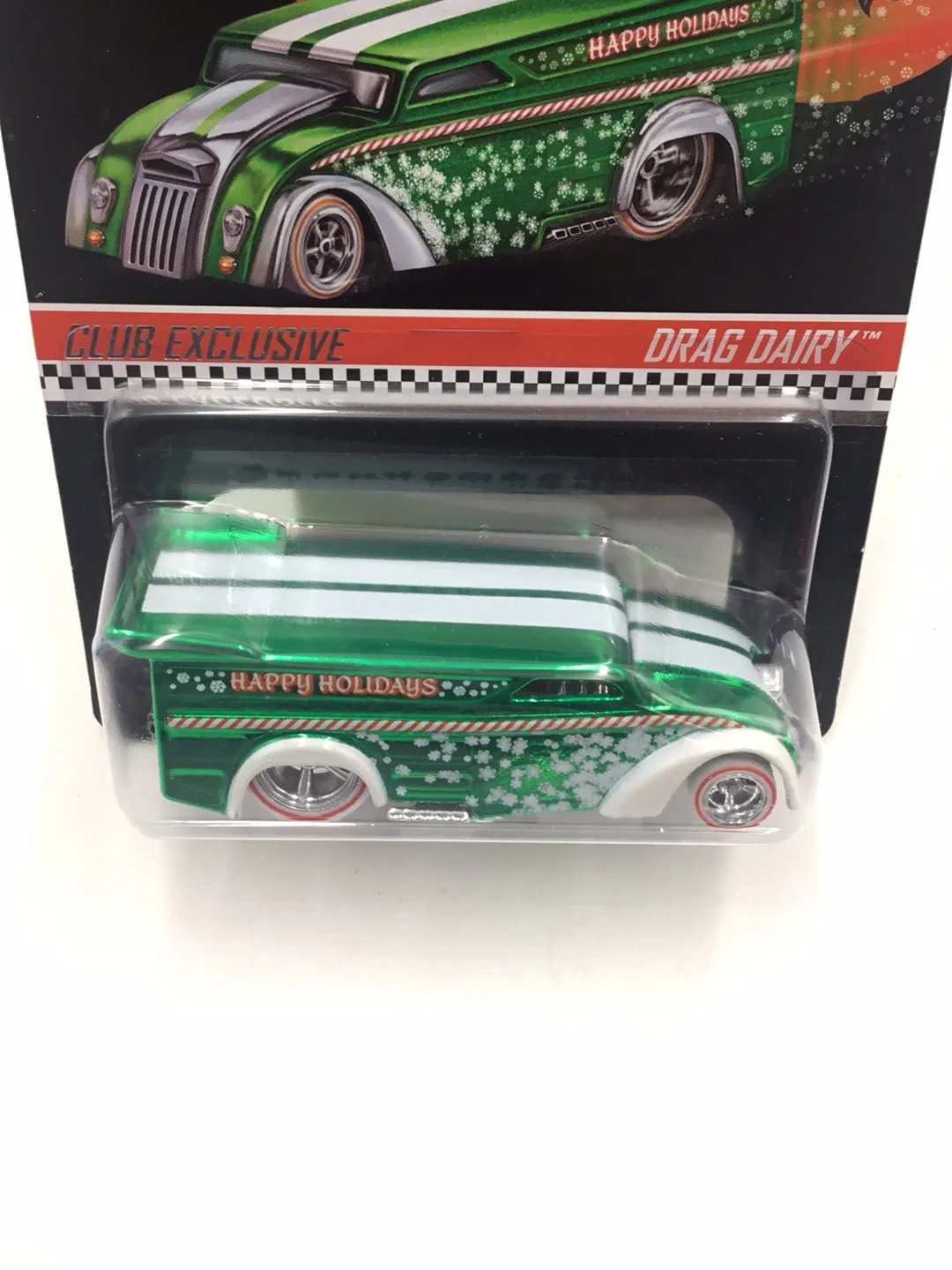 2013 hot wheels redline club Drag Dairy Holiday Car 1457/4000 with protector - Image 5