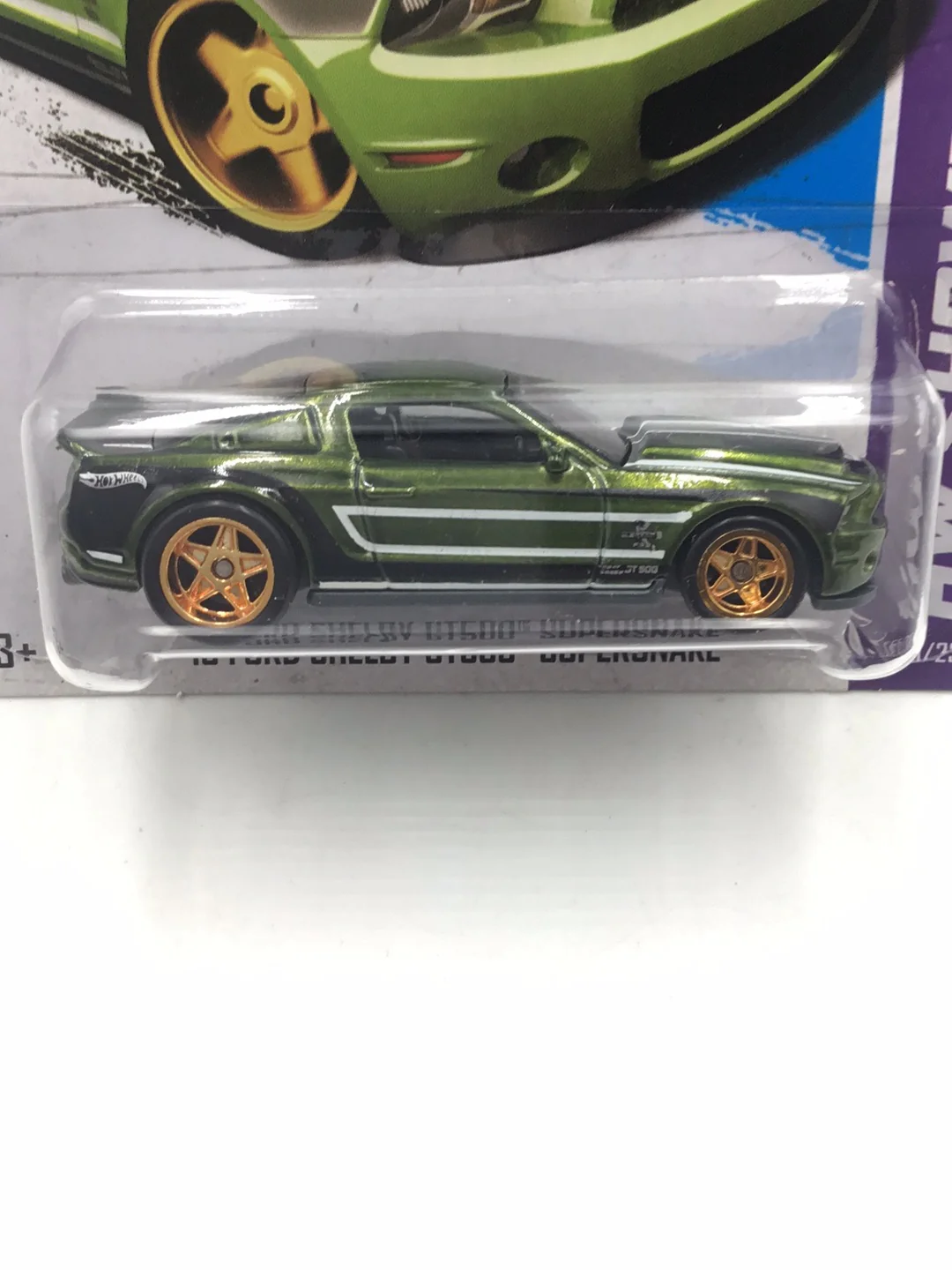 2013 hot wheels super treasure hunt #155 10 Ford Shelby GT500 Supersnake W/Protector - Image 2