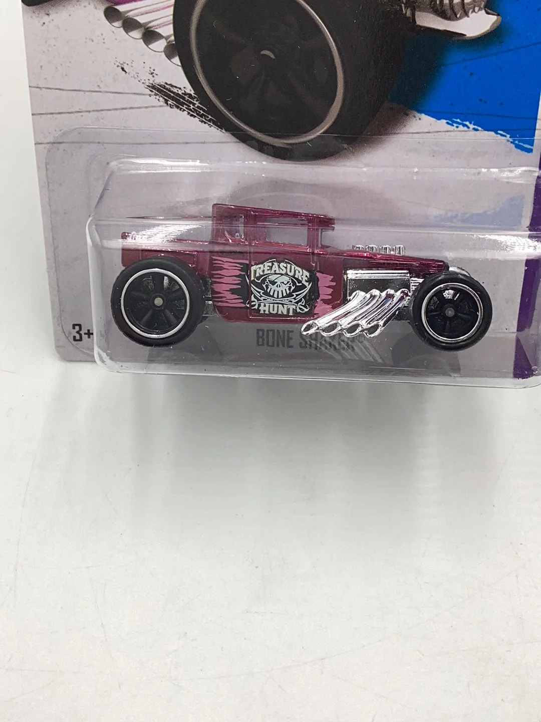 2013 hot wheels super treasure hunt #181 Bone Shaker W/Protector - Image 2