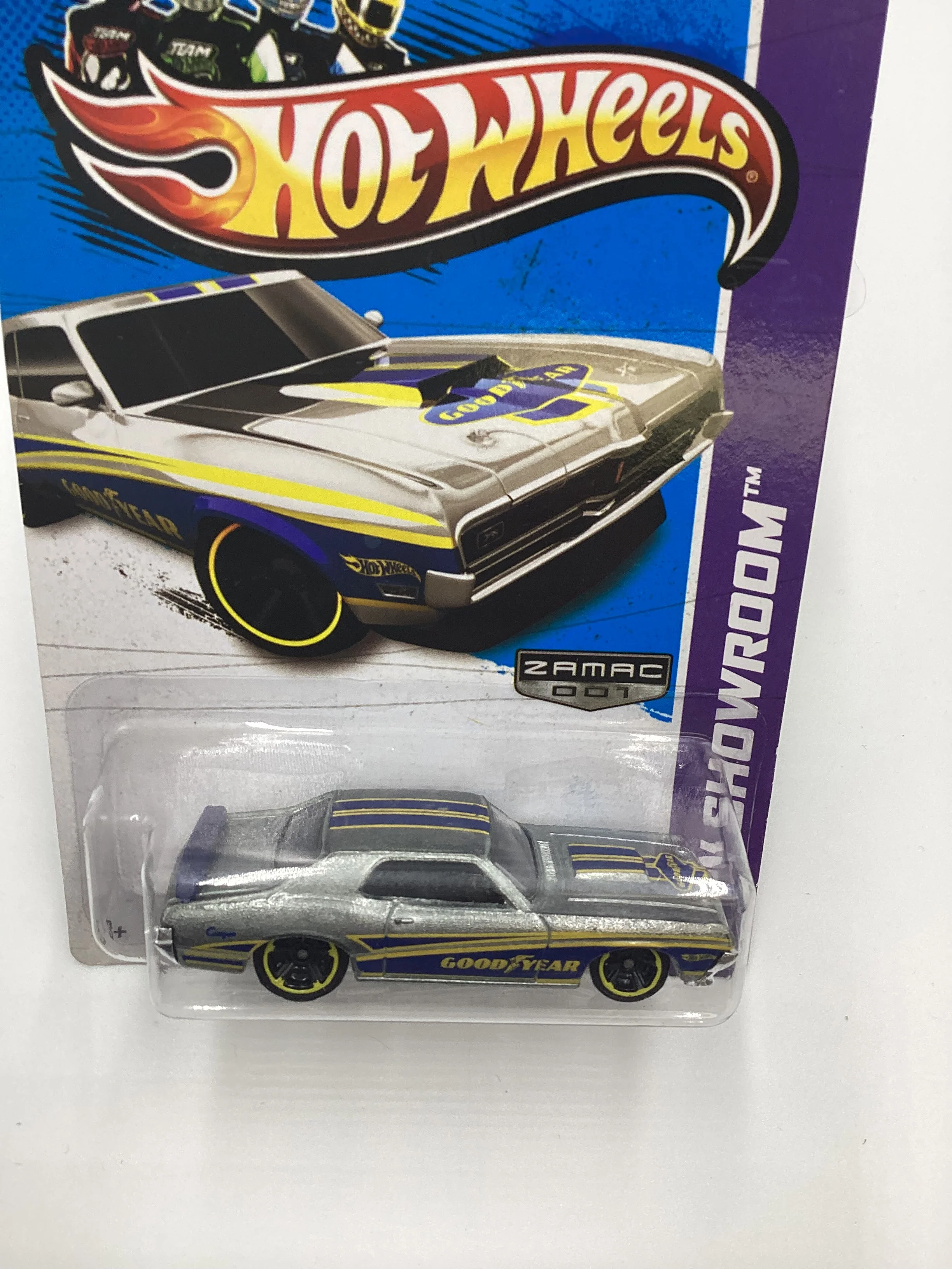 2013 Hot Wheels Zamac 001 #243 69 Mercury Cougar Eliminator Goodyear 146C - Image 6