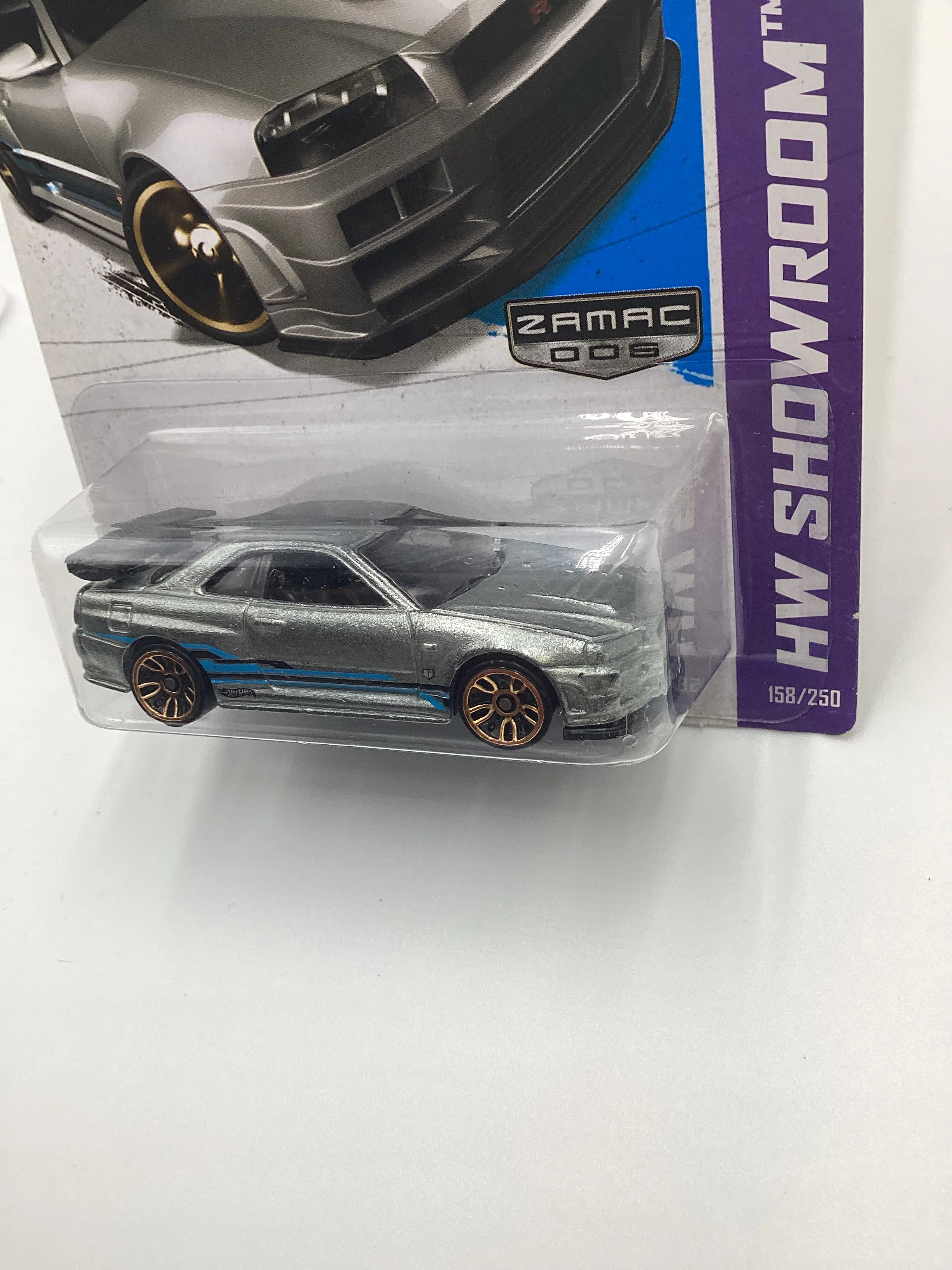 2013 Hot Wheels Zamac 006 #158 Nissan Skyline GT-R R34 W/Protector - Image 4