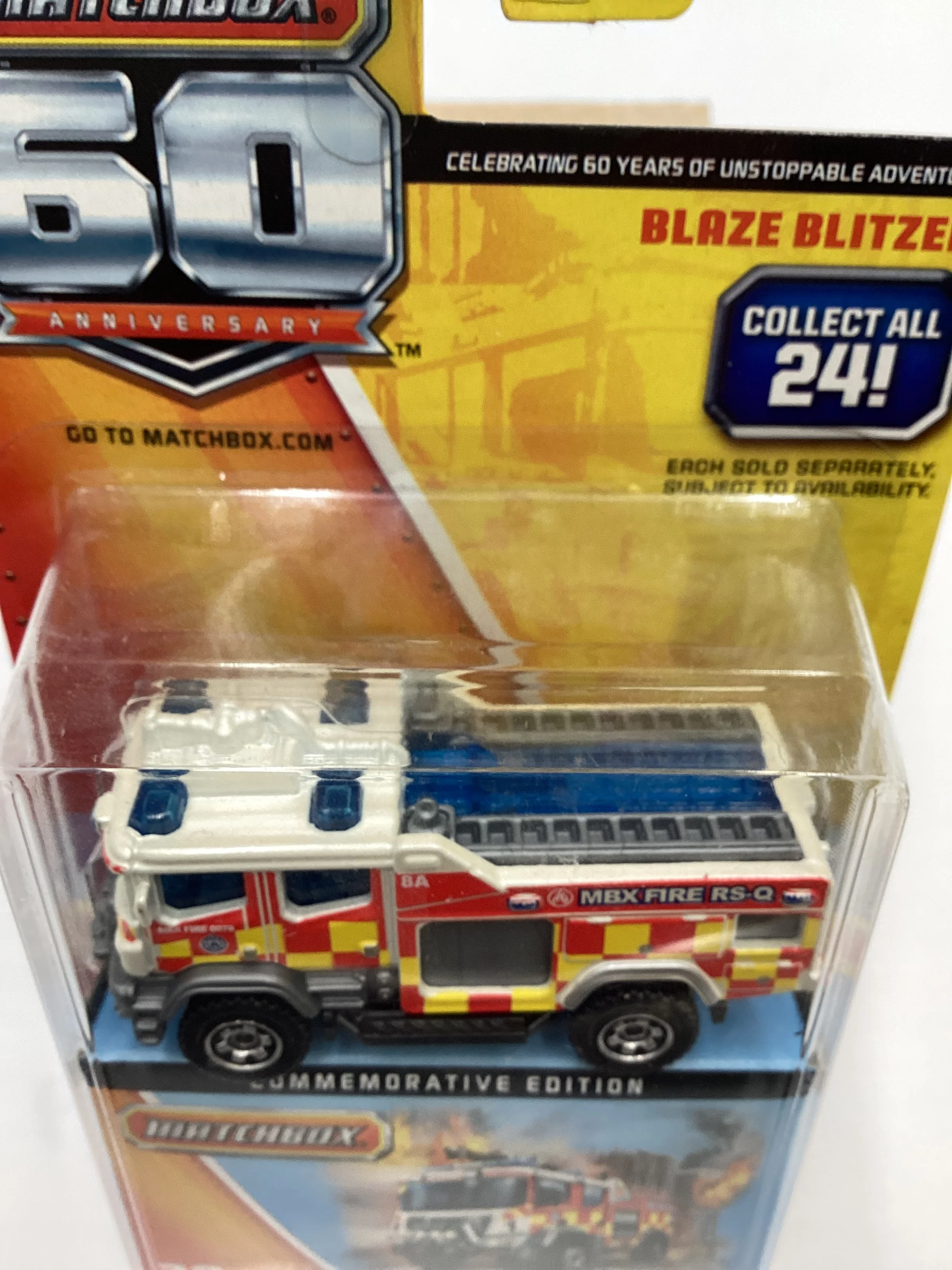 2013 Matchbox 60th anniversary #23 Blaze Blitzer 173A - Image 6