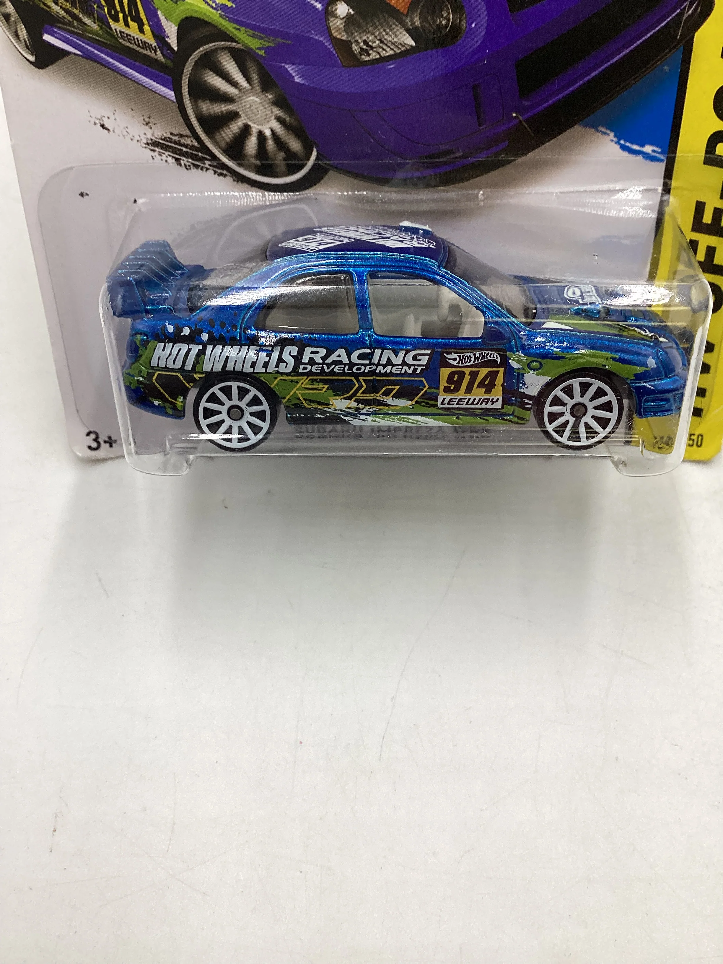 2014 Hot wheels #108 Subaru Impreza WRX blue 89A - Image 3