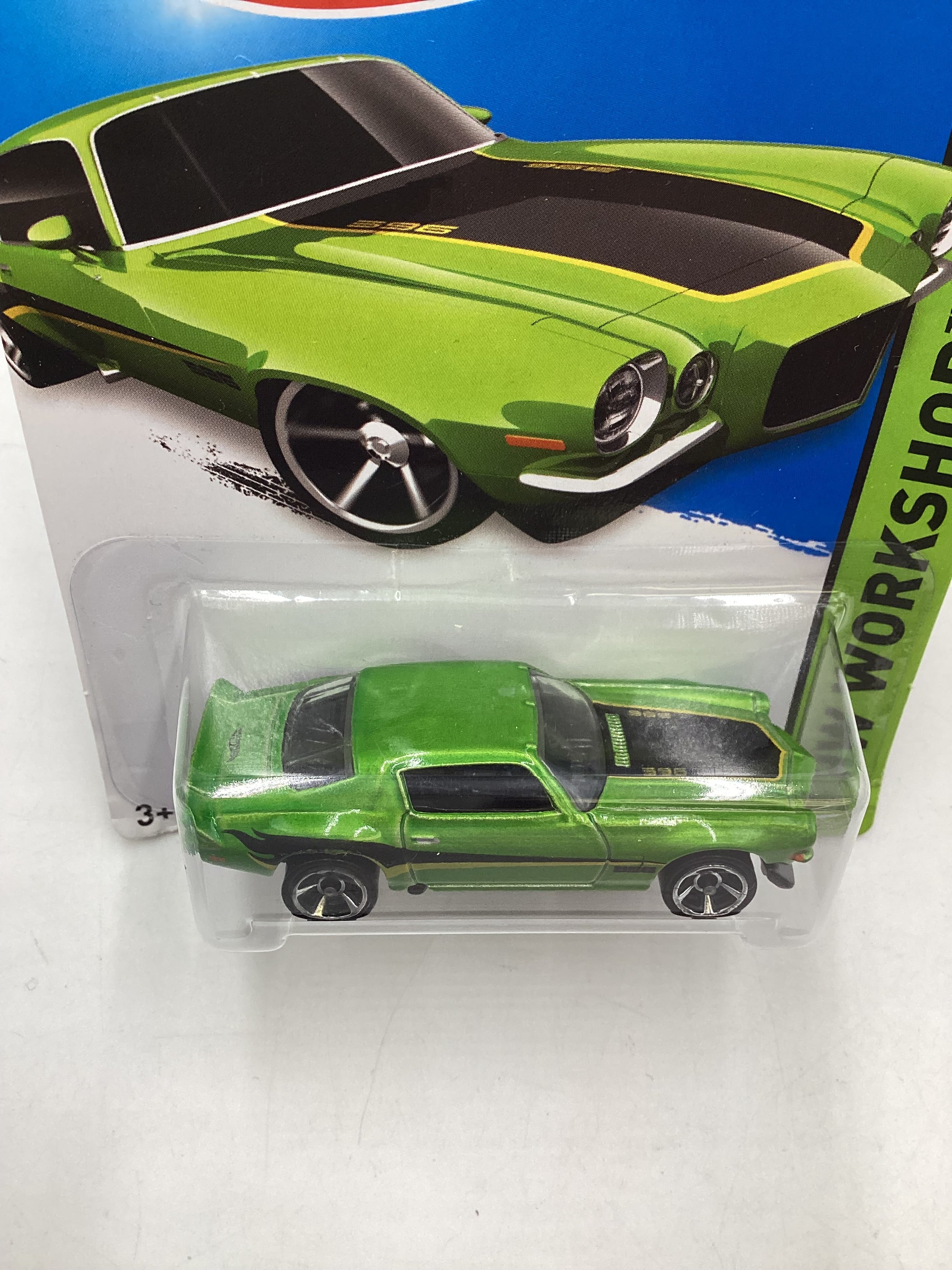 2014 Hot Wheels #231 Green 70 Camaro 18H - Image 6