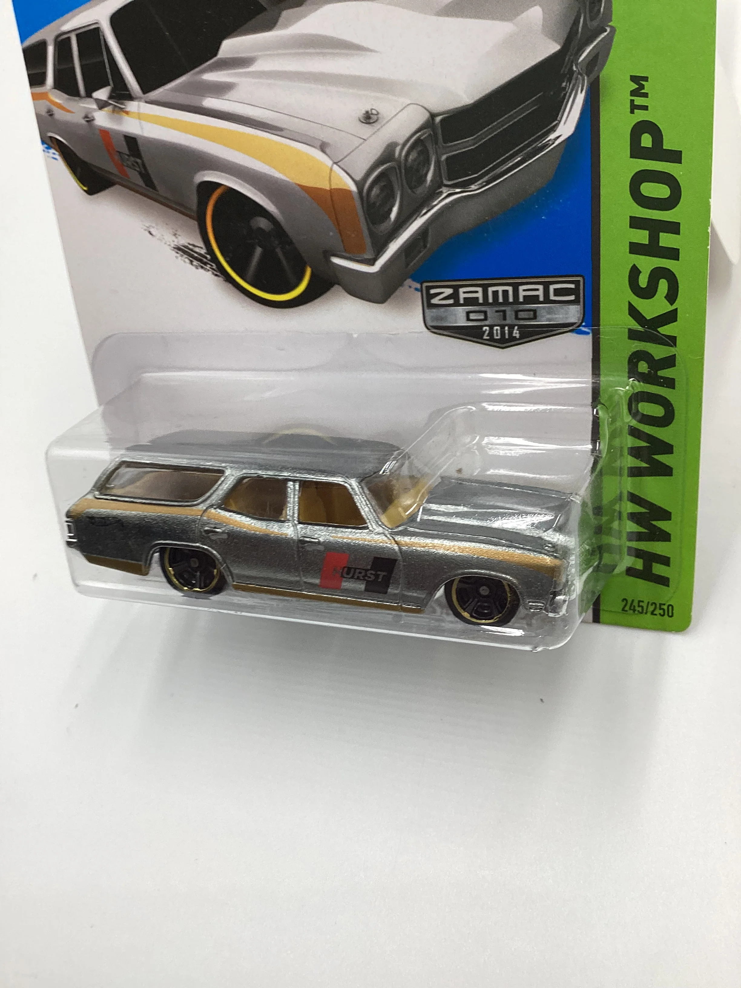 2014 Hot Wheels #245 Zamac 010 70 Chevelle SS Wagon Hurst 147C - Image 4