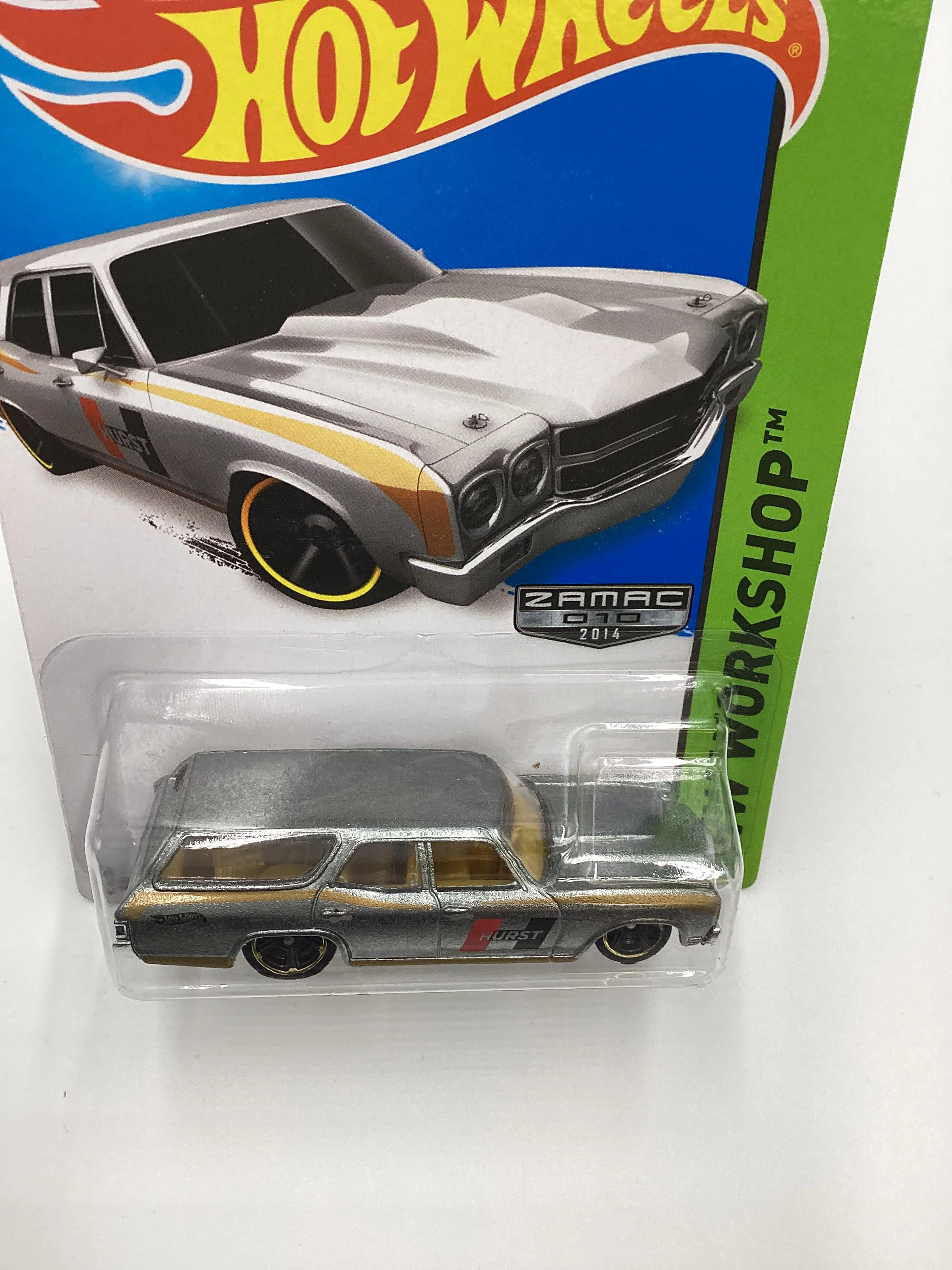 2014 Hot Wheels #245 Zamac 010 70 Chevelle SS Wagon Hurst 147C - Image 6